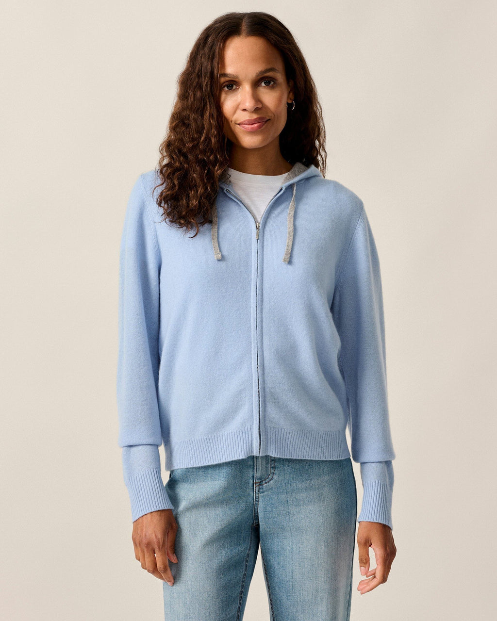 Johnnie-O Amanda Cashmere Full Zip Hooded Sweater