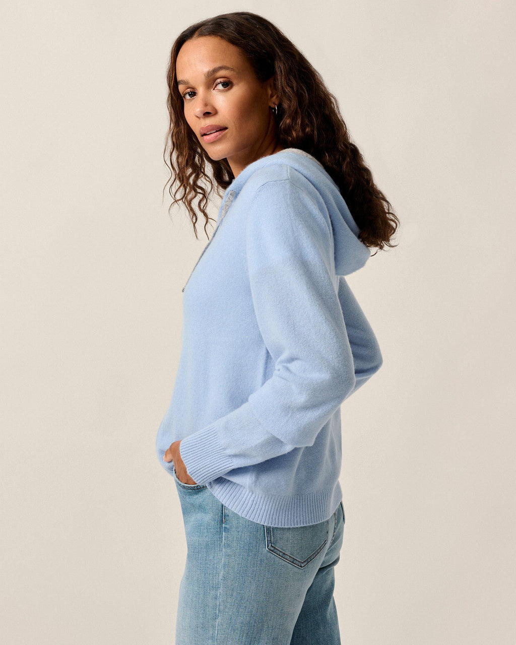 Johnnie-O Amanda Cashmere Full Zip Hooded Sweater