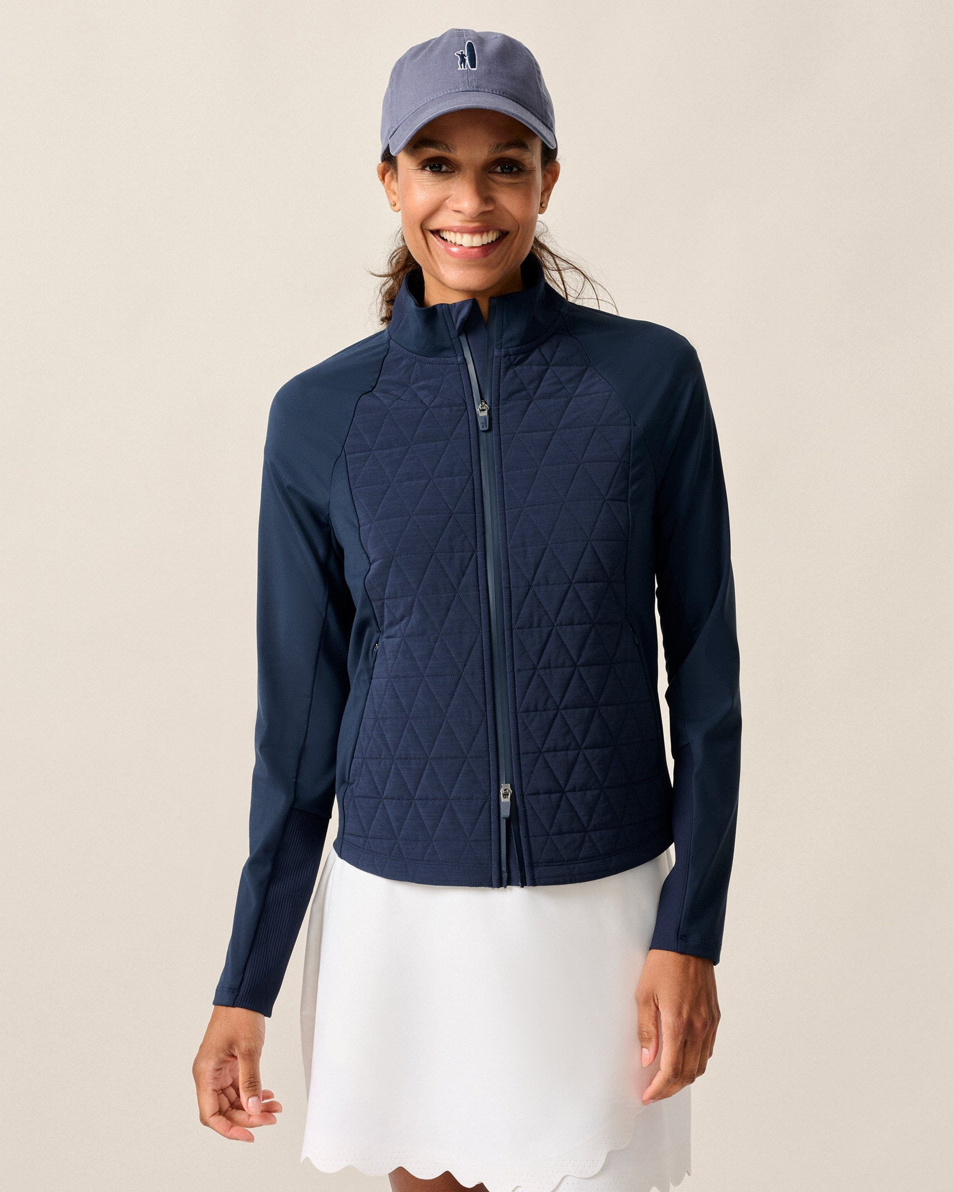 Johnnie-O Hannah Performance Mixed Media Jacket