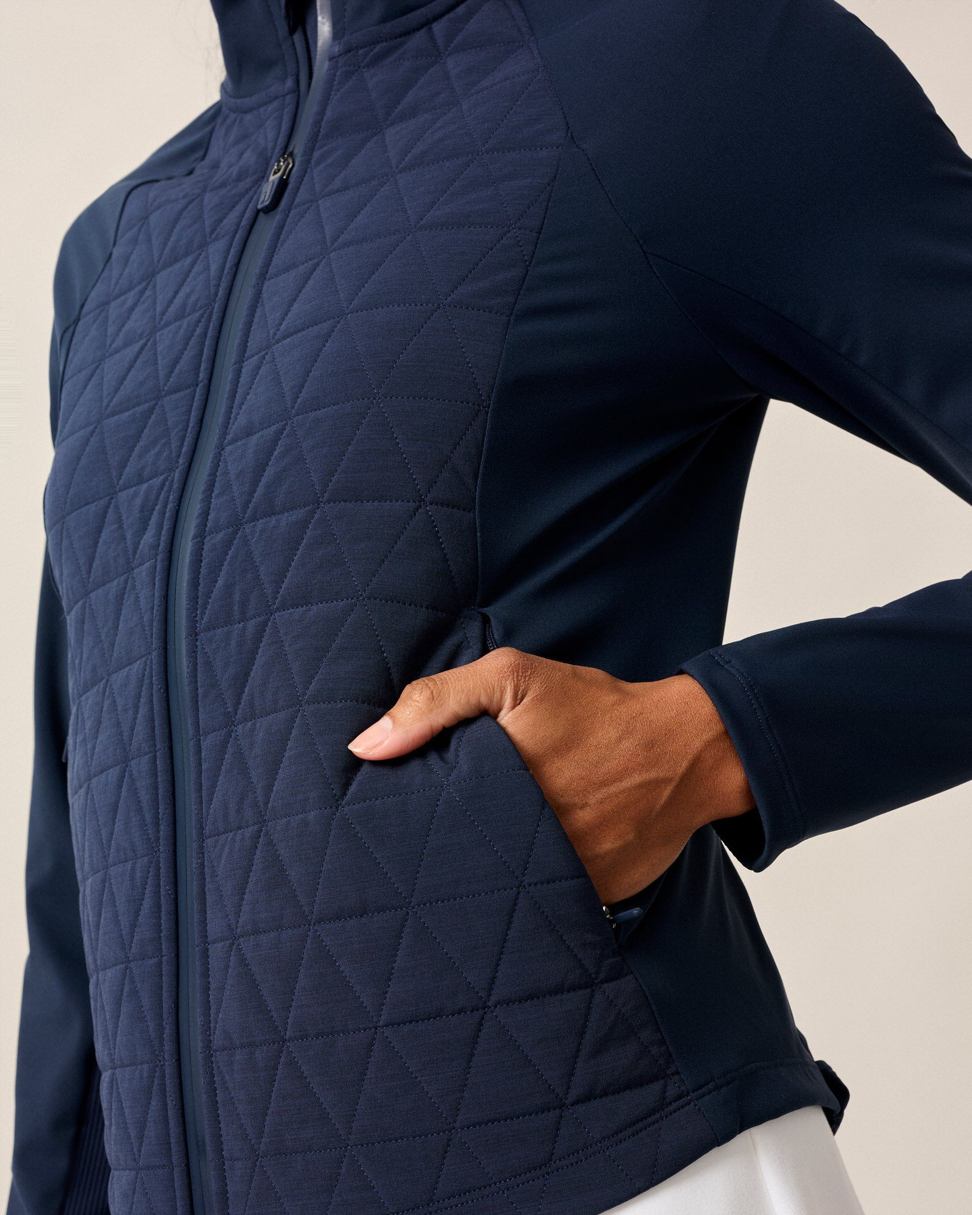 Johnnie-O Hannah Performance Mixed Media Jacket