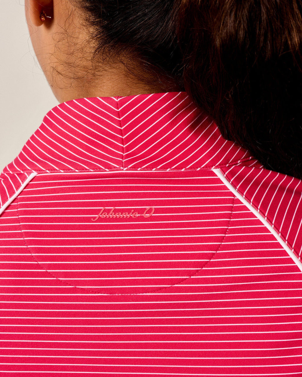 Johnnie-O Jasmine Performance 1/4 Zip Pullover, Raspberry Wine