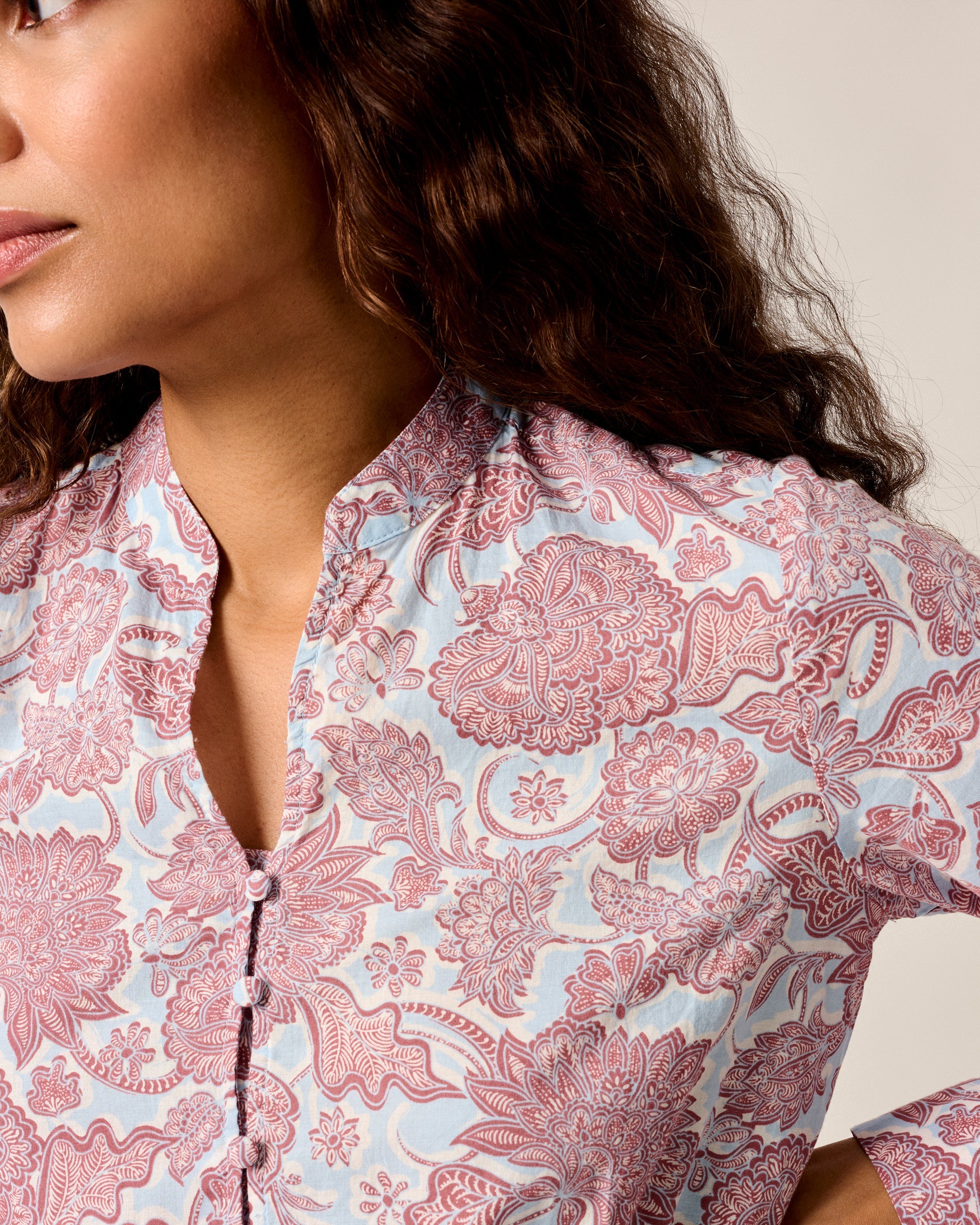 Johnnie-O Juliett Floral Cinch Waist Dress Ash Rose