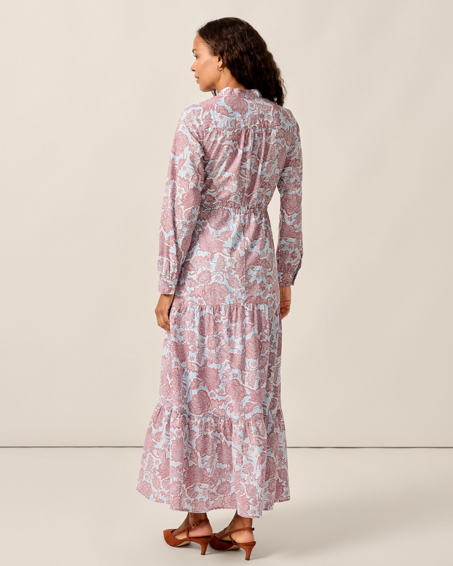 Johnnie-O Juliett Floral Cinch Waist Dress Ash Rose