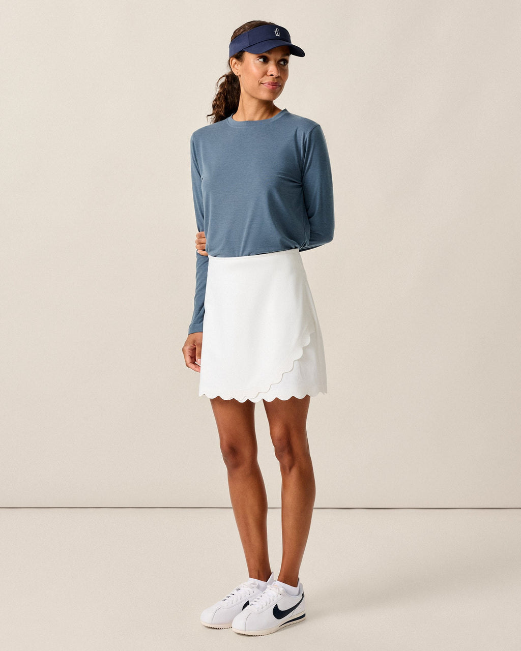 Johnnie-O Sienna Scalloped Performance Skort