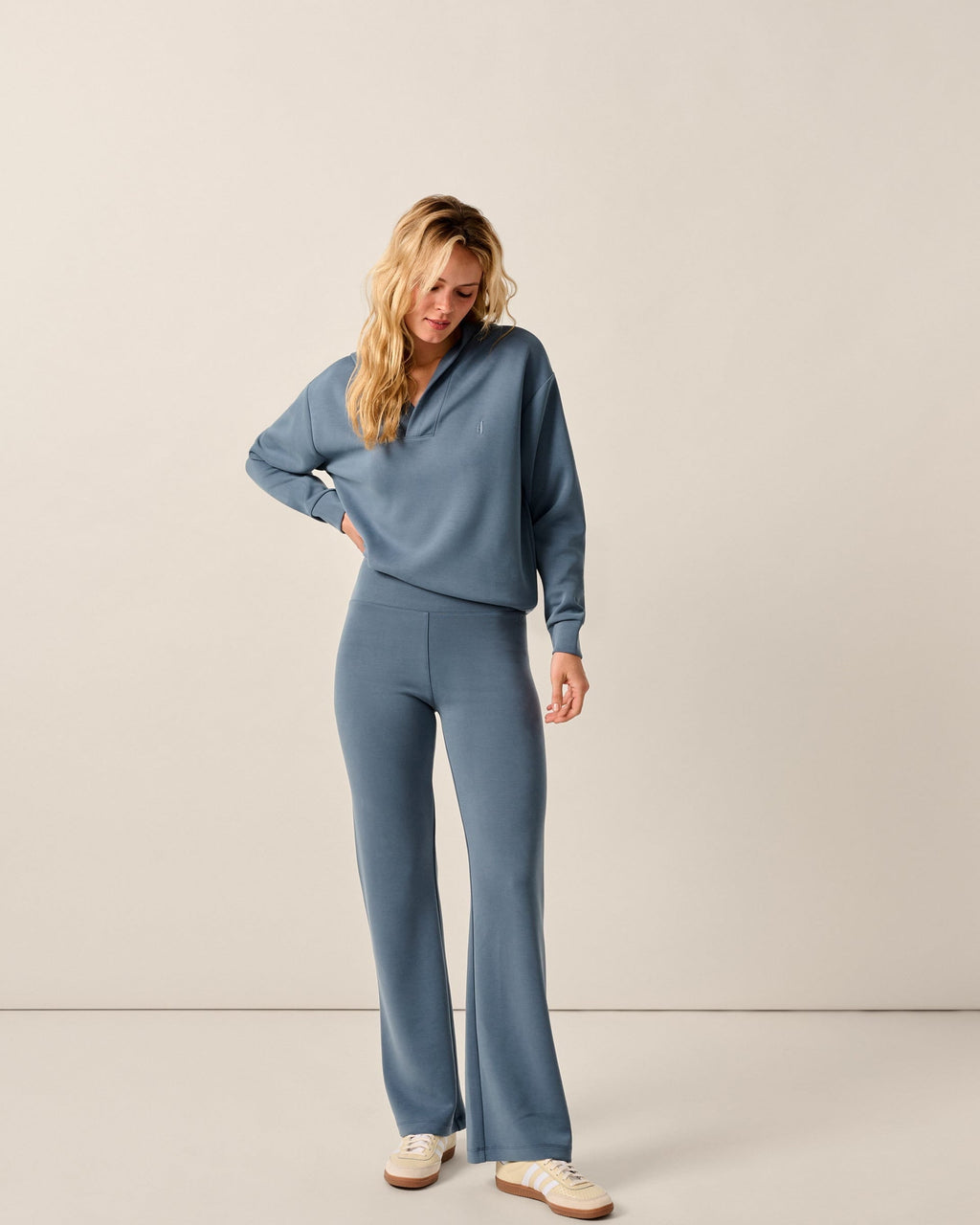 Johnnie-O Solange Flared Leg Sweatpant, Bering Sea