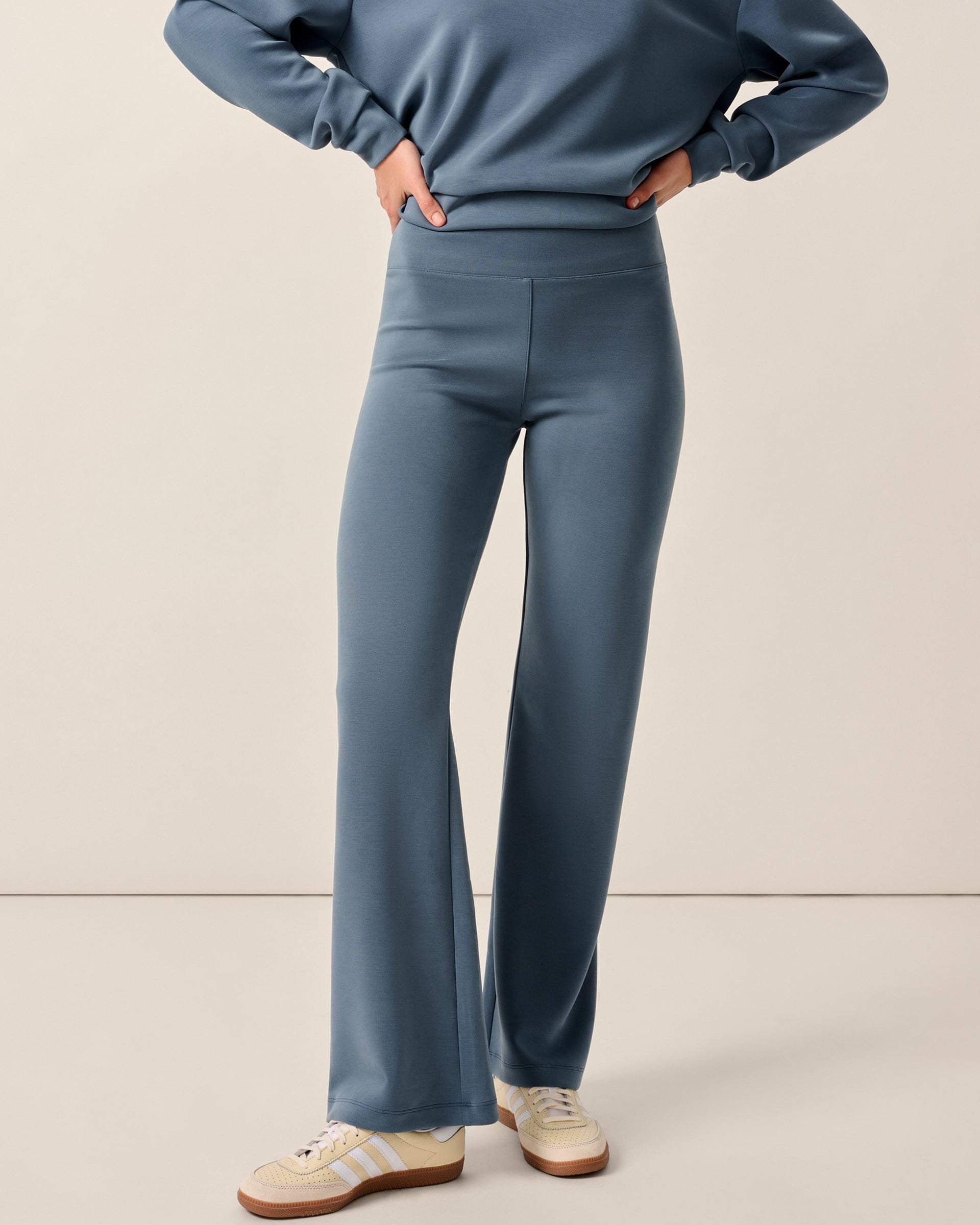 Johnnie-O Solange Flared Leg Sweatpant, Bering Sea