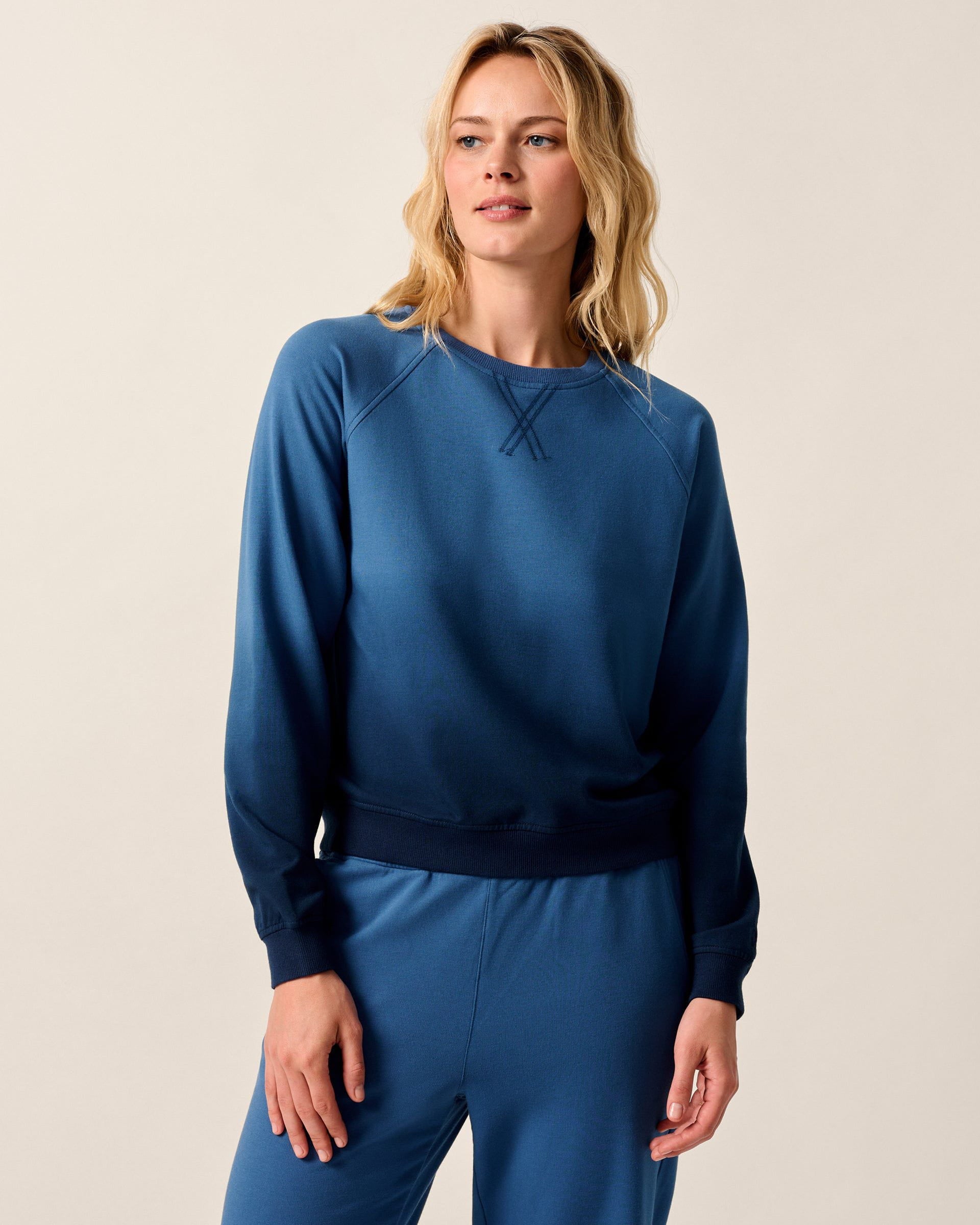 Johnnie-O Sophia Lightweight Terry Crewneck Sweatshirt