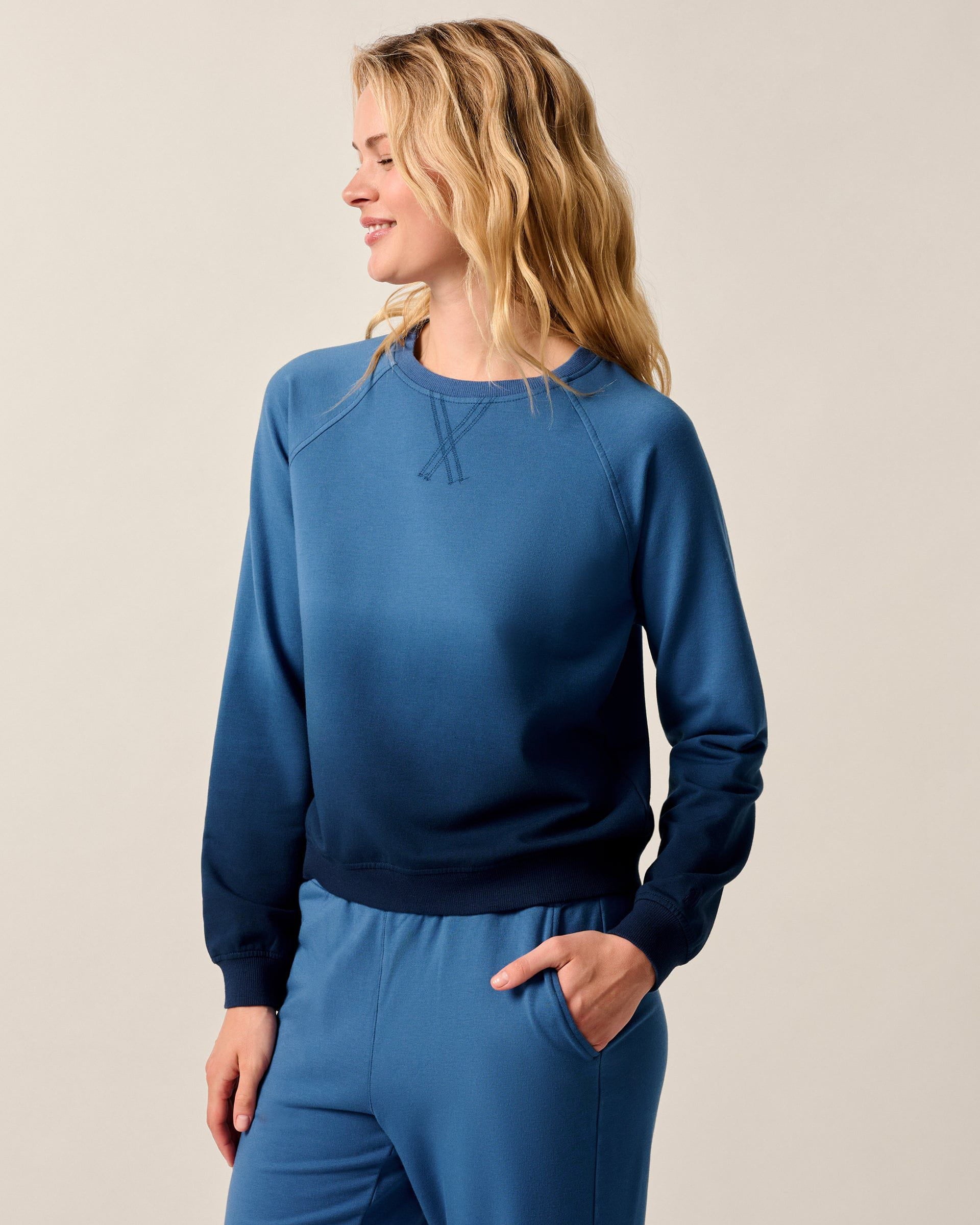 Johnnie-O Sophia Lightweight Terry Crewneck Sweatshirt