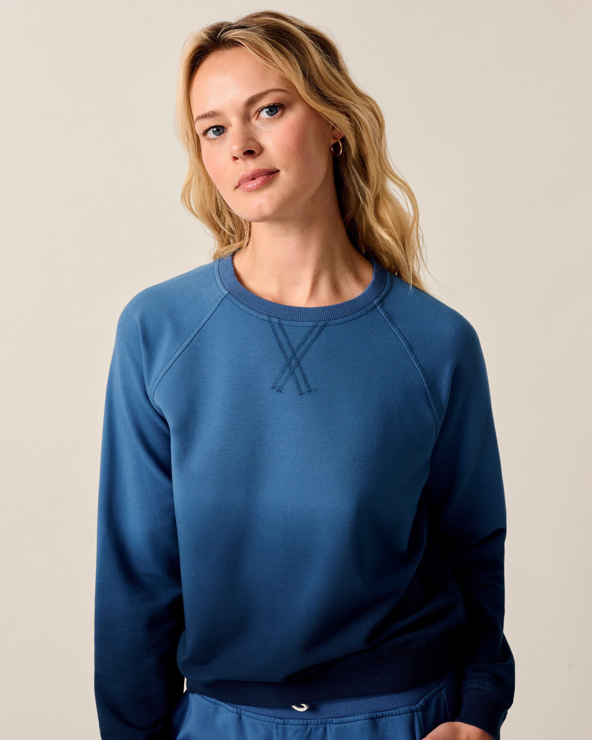 Johnnie-O Sophia Lightweight Terry Crewneck Sweatshirt