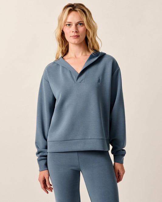 Johnnie-O Stef Johnny Collar Lounge Hoodie