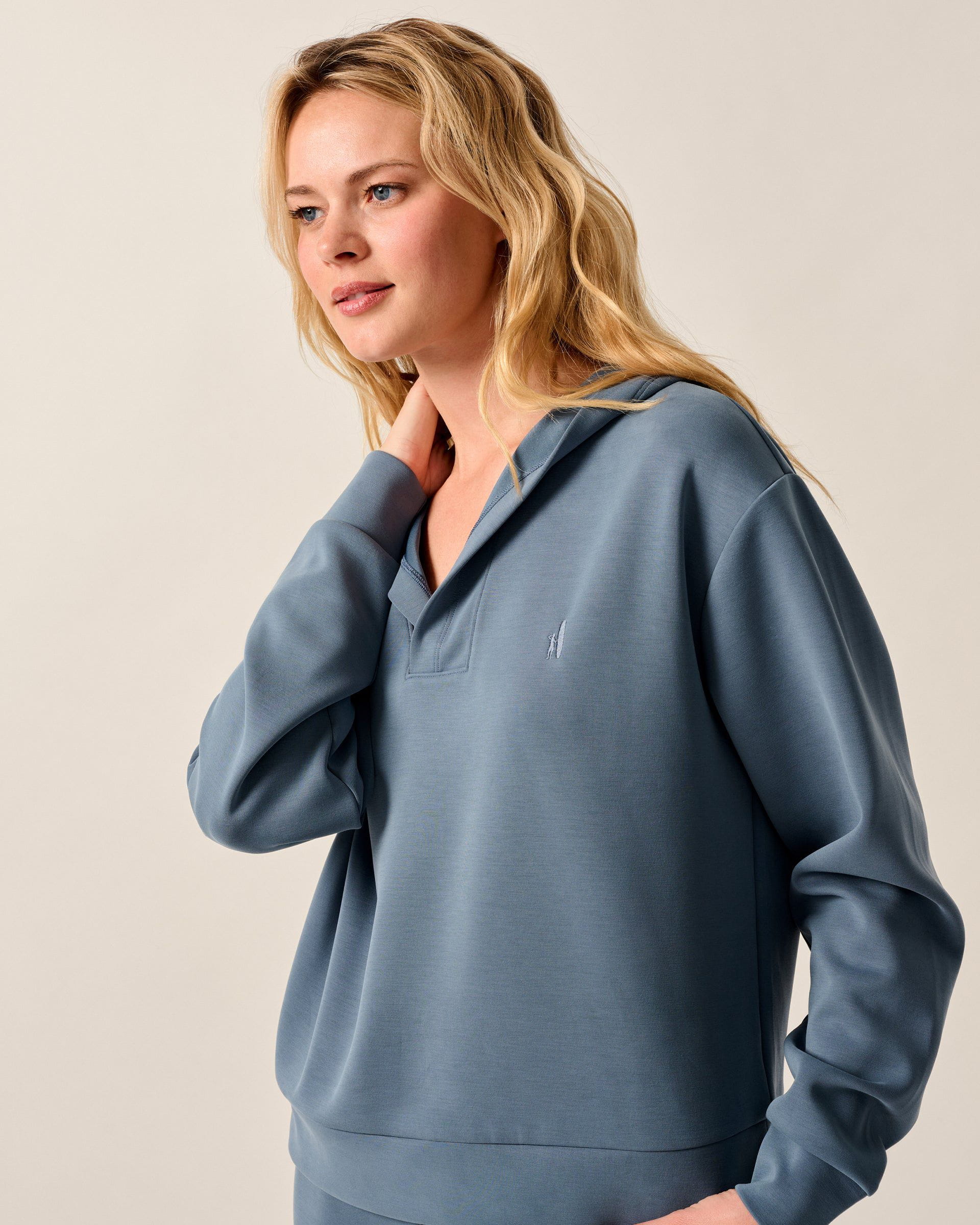 Johnnie-O Stef Johnny Collar Lounge Hoodie