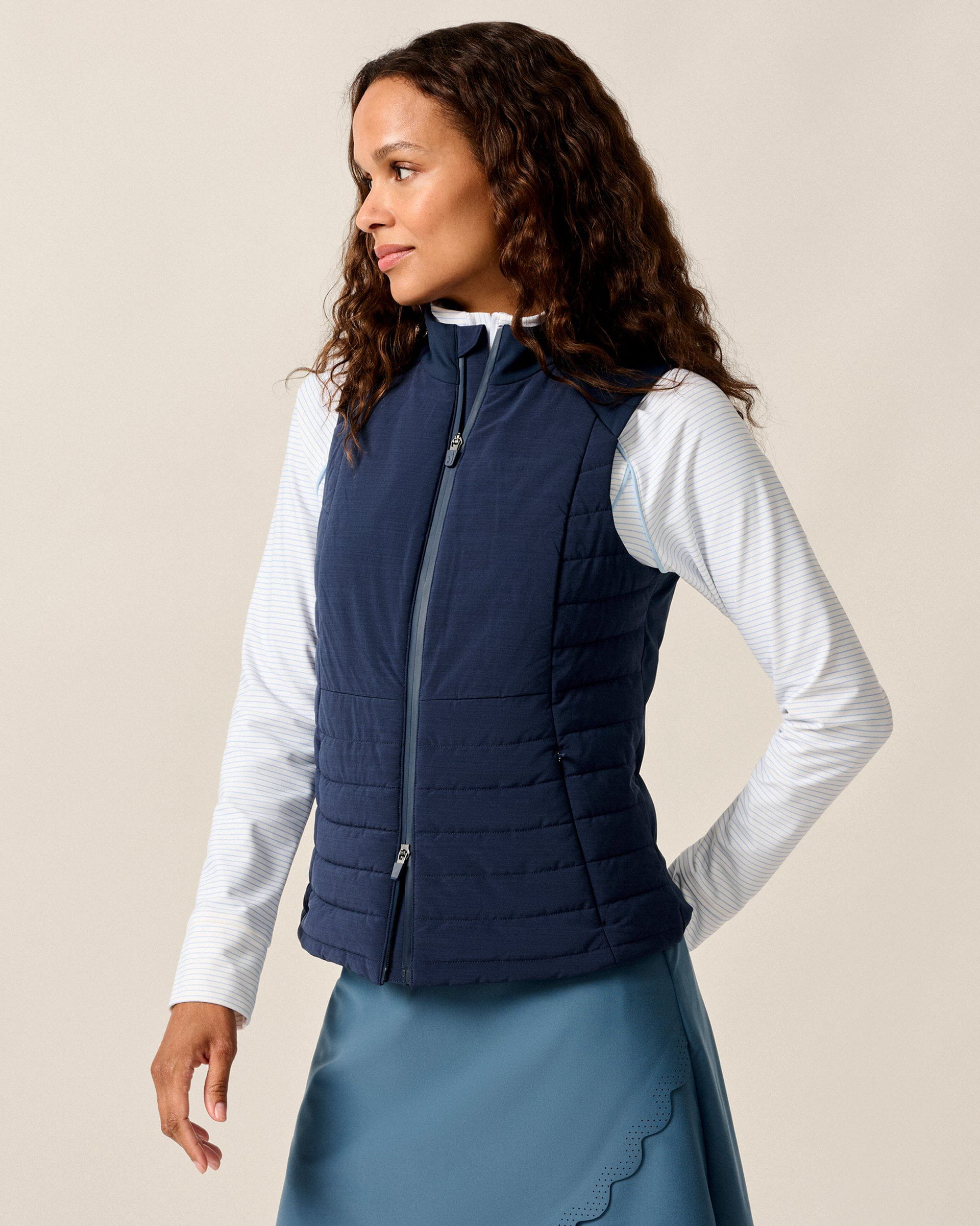 Johnnie-O Victoria Performance Mixed Media Vest