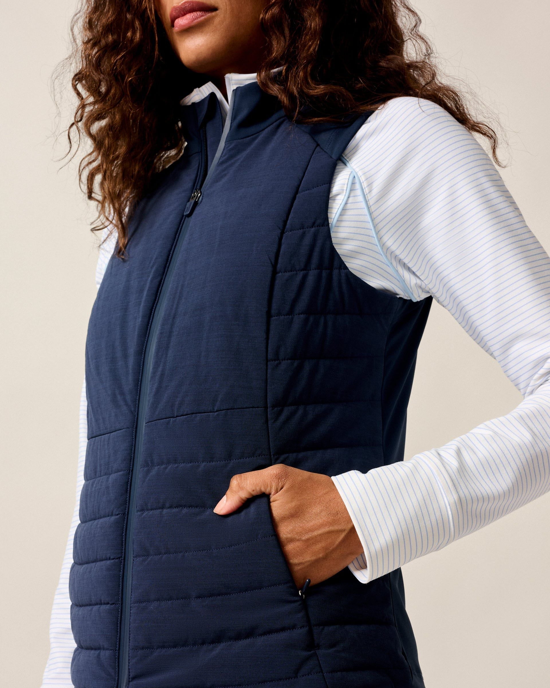 Johnnie-O Victoria Performance Mixed Media Vest