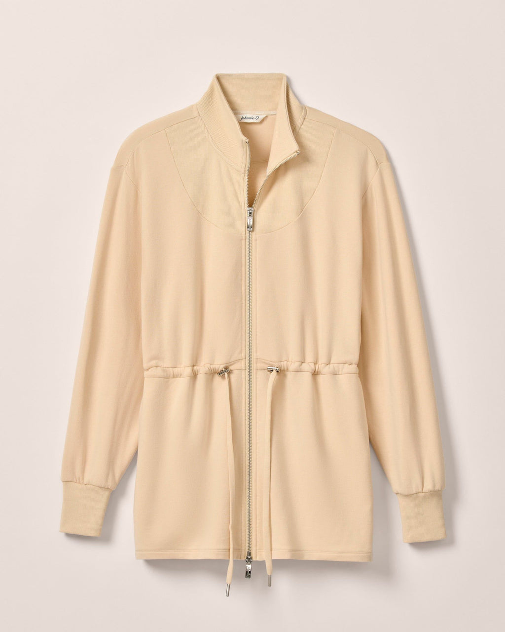 Johnnie-O Wilow Full Zip Cinch Waist Jacket, Oatmeal