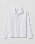 Johnnie-O Performance Featherweight Long Sleeve Jr. Polo - Swing, White