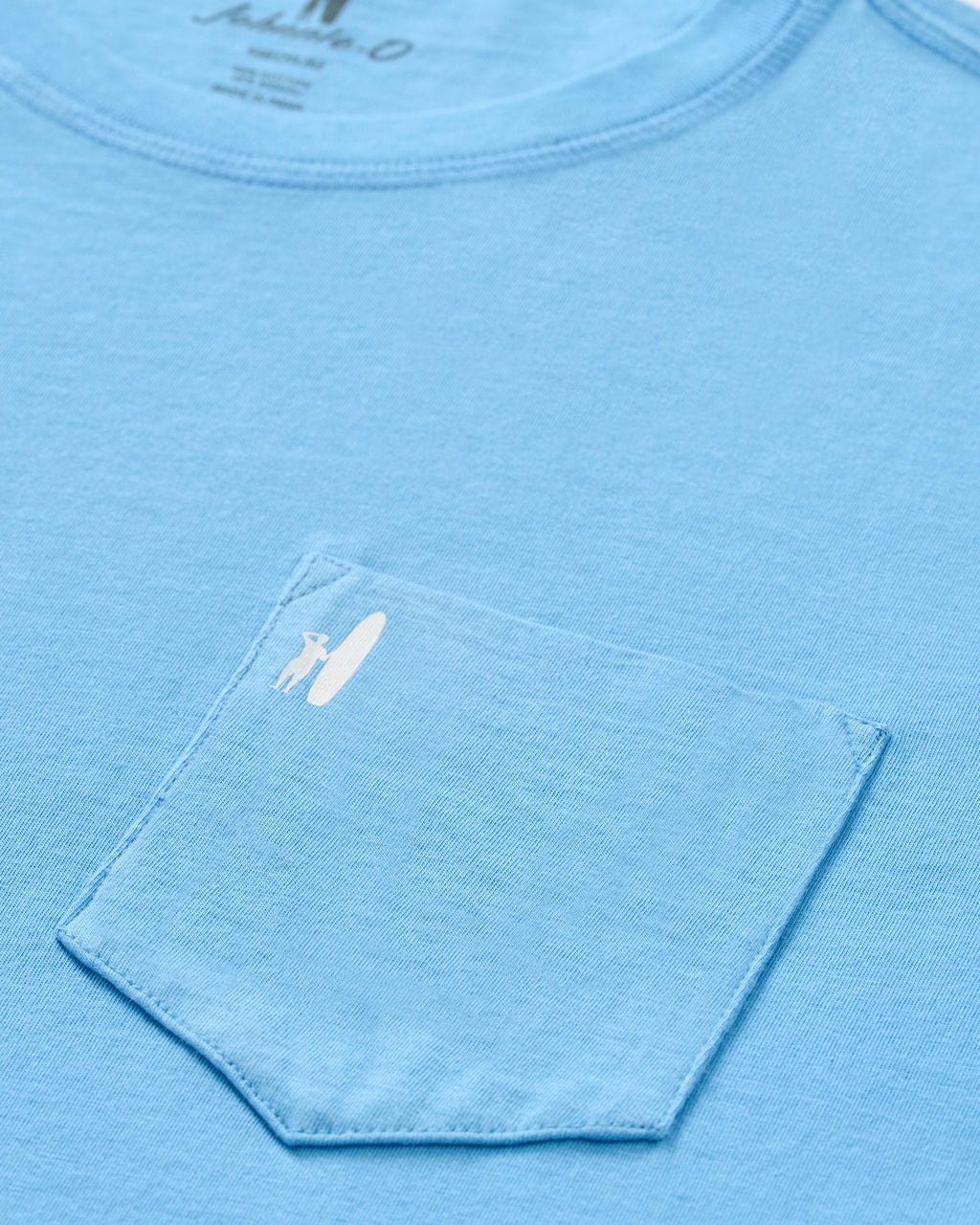 Johnnie-O Long Sleeve Pocket T-Shirt - Blue Agave
