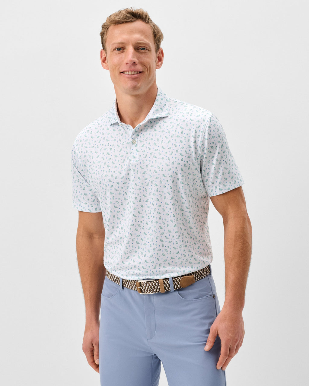 Johnnie-O Performance Jersey Polo - Armadillo