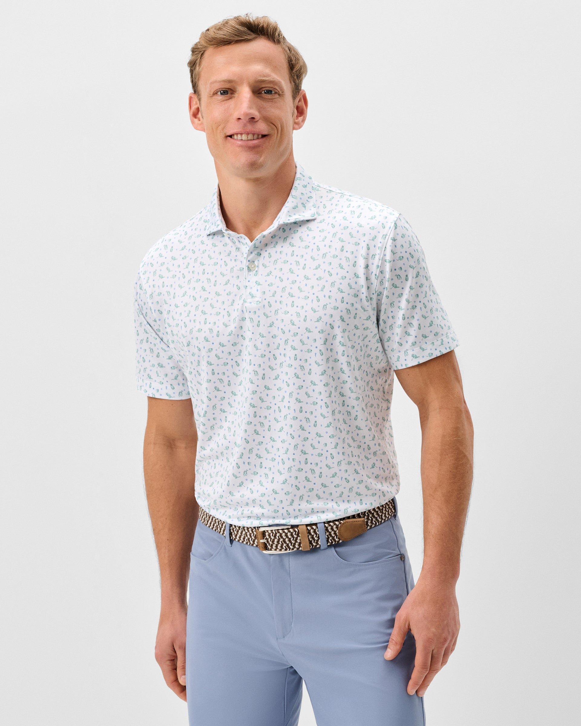 Johnnie-O Performance Jersey Polo - Armadillo