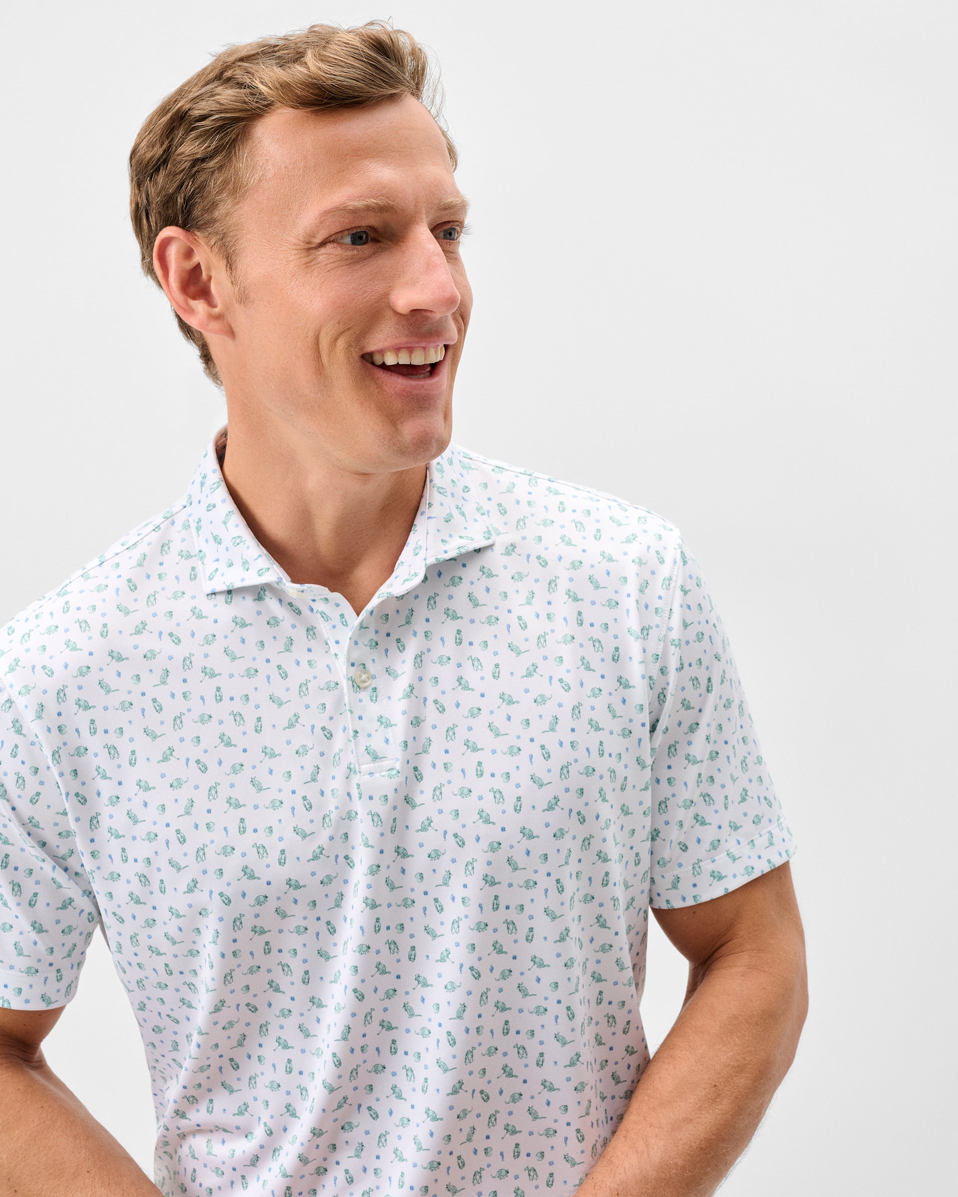 Johnnie-O Performance Jersey Polo - Armadillo