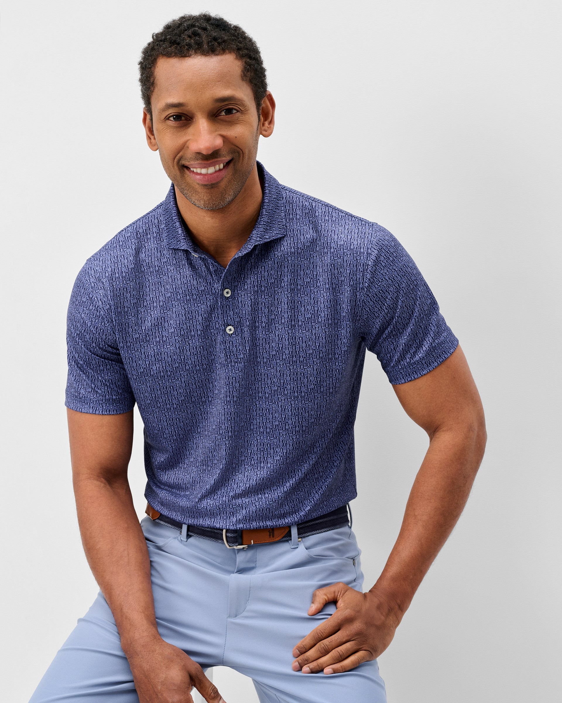 Johnnie-O Performance Jersey Polo - Bars Open