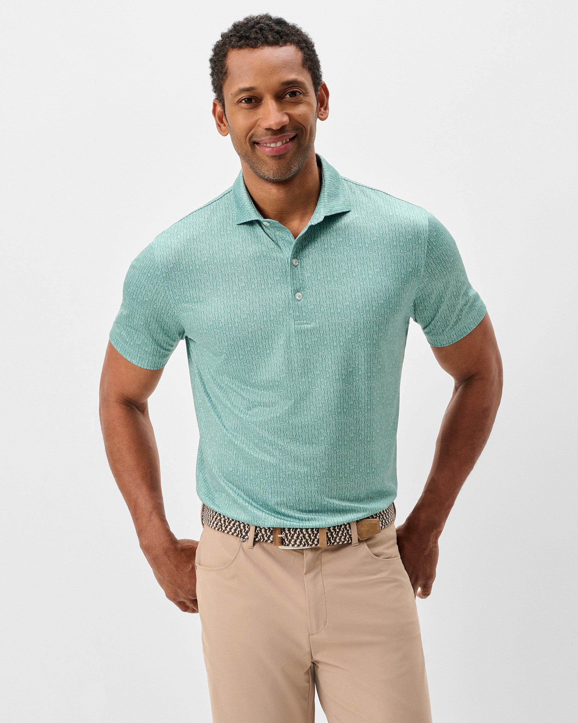 Johnnie-O Performance Jersey Polo - Bars Open