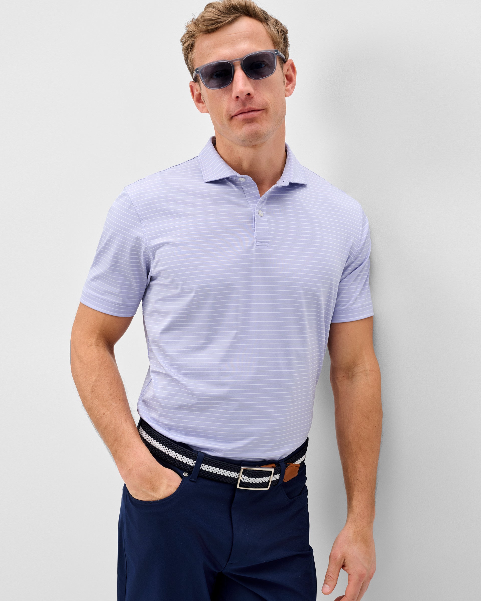 Johnnie-O Performance Jersey Polo - Beau Stripe