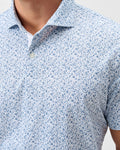 Johnnie-O Performance Mesh Polo - Bloom Neat, Carbon Fiber