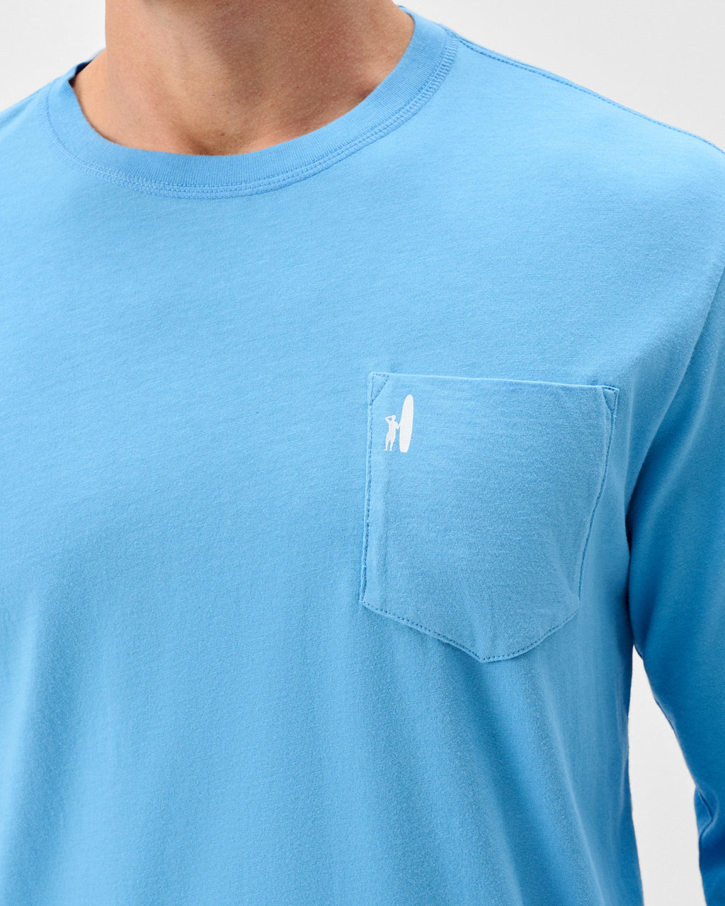 Johnnie-O Long Sleeve Pocket T-Shirt - Blue Agave