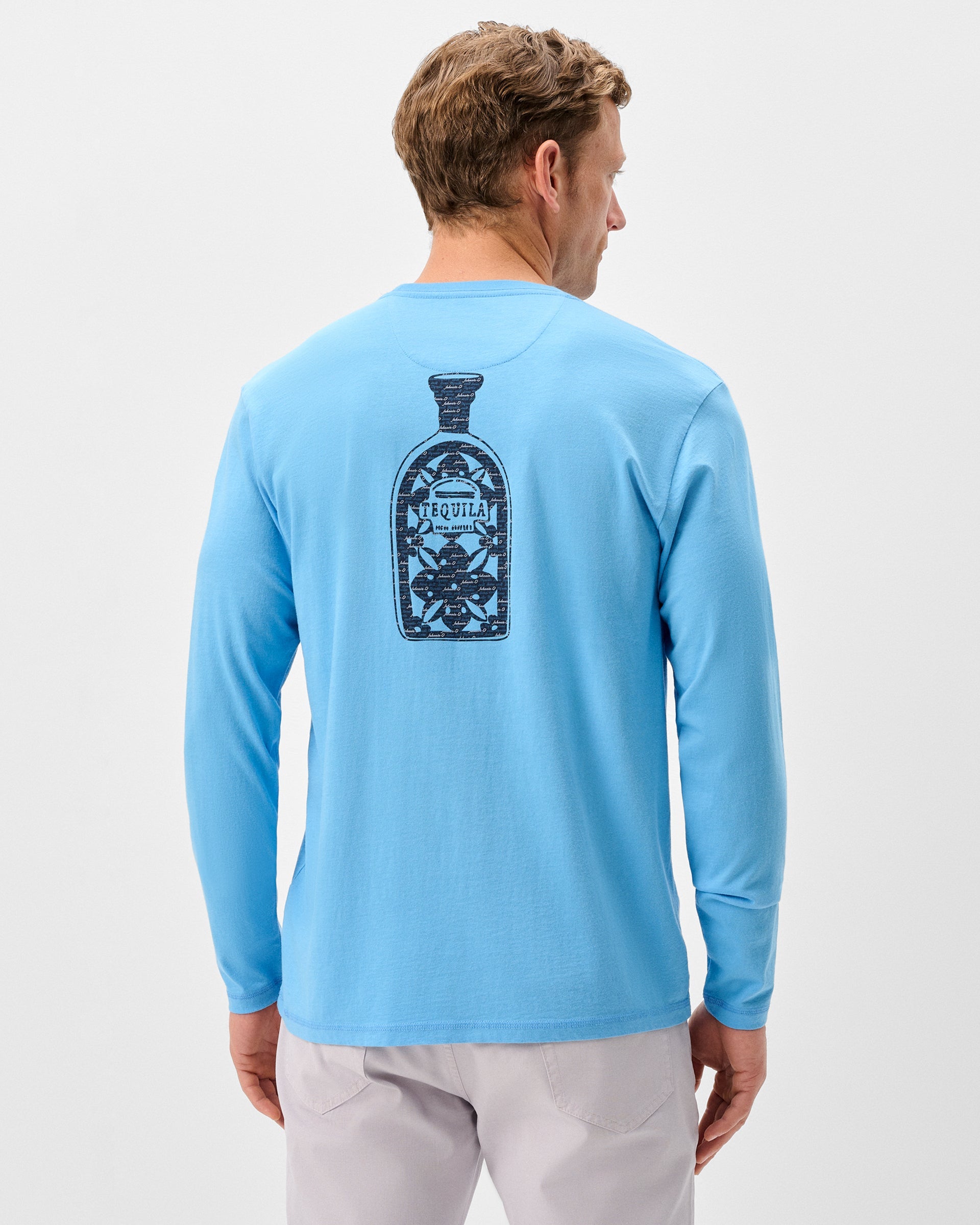 Johnnie-O Long Sleeve Pocket T-Shirt - Blue Agave