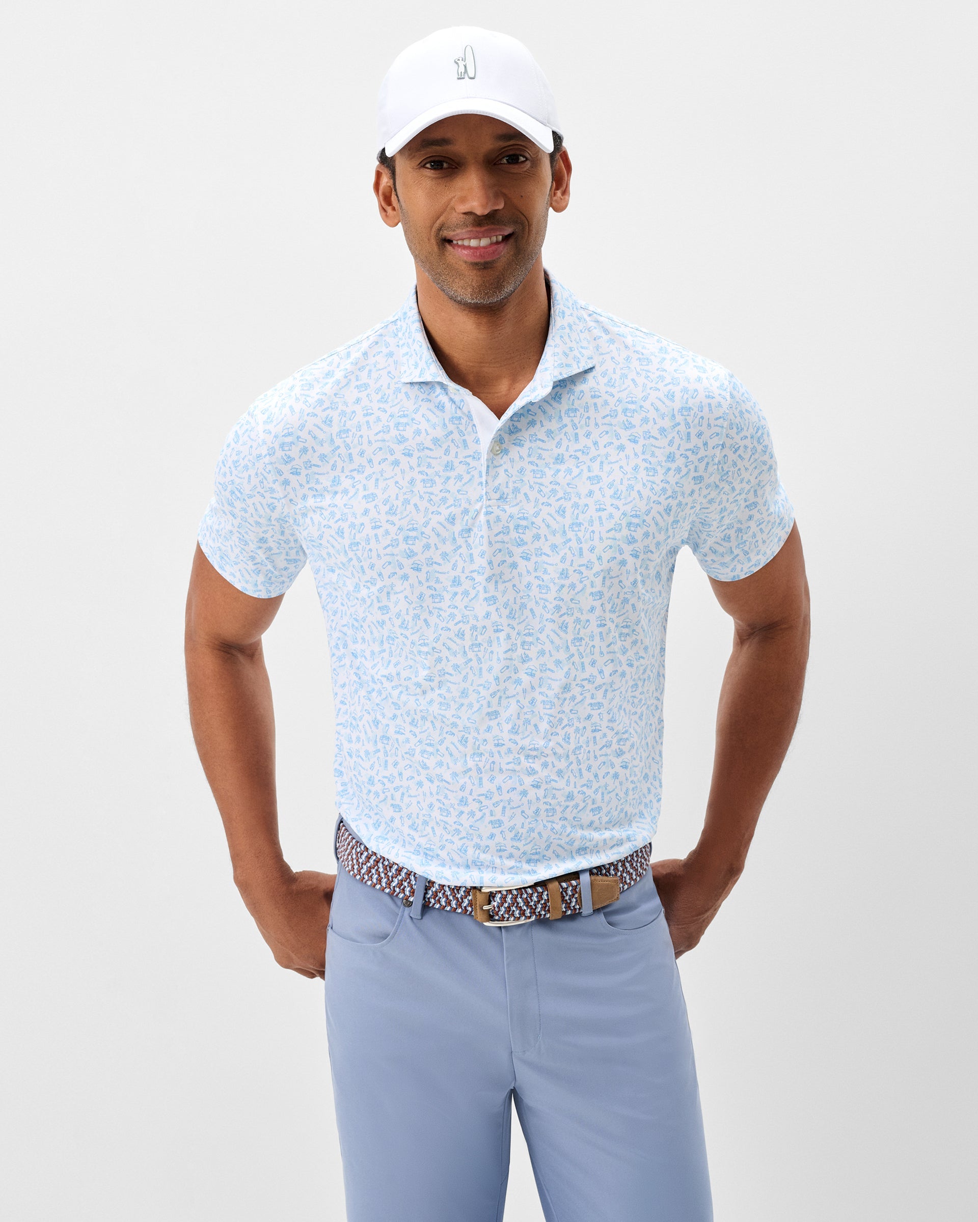 Johnnie-O Performance Mesh Polo - Cabo Breaks