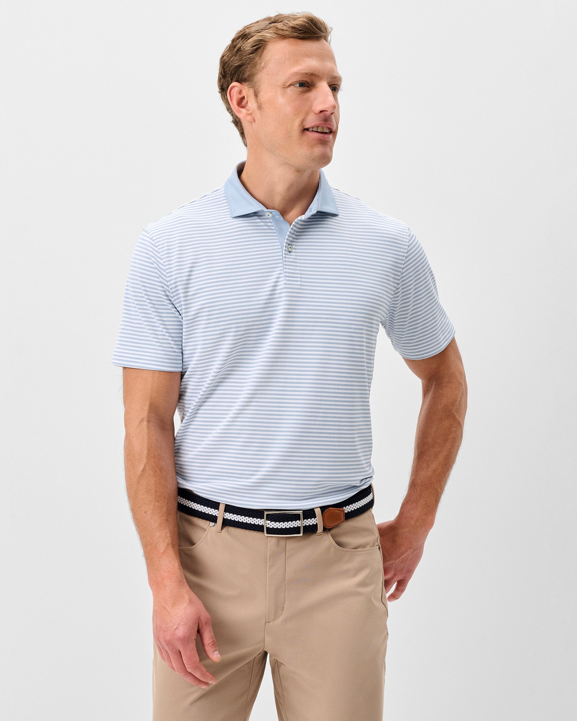 Johnnie-O Performance Mesh Polo - Cruz Solid Collar