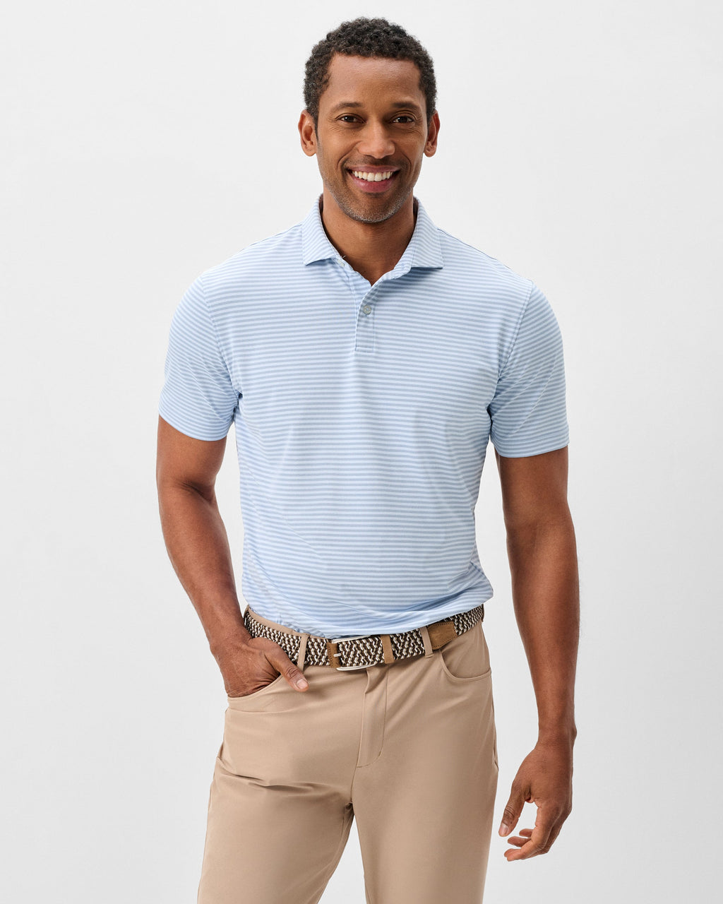 Johnnie-O Performance Mesh Polo - Cruz Stripe