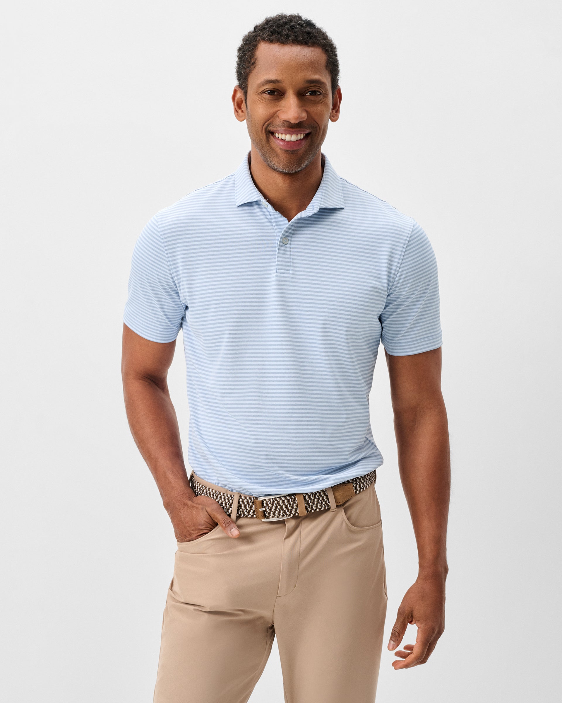 Johnnie-O Performance Mesh Polo - Cruz Stripe