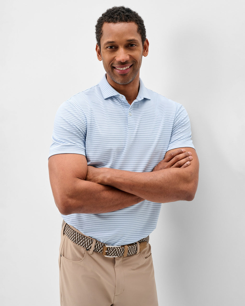 Johnnie-O Performance Mesh Polo - Cruz Stripe