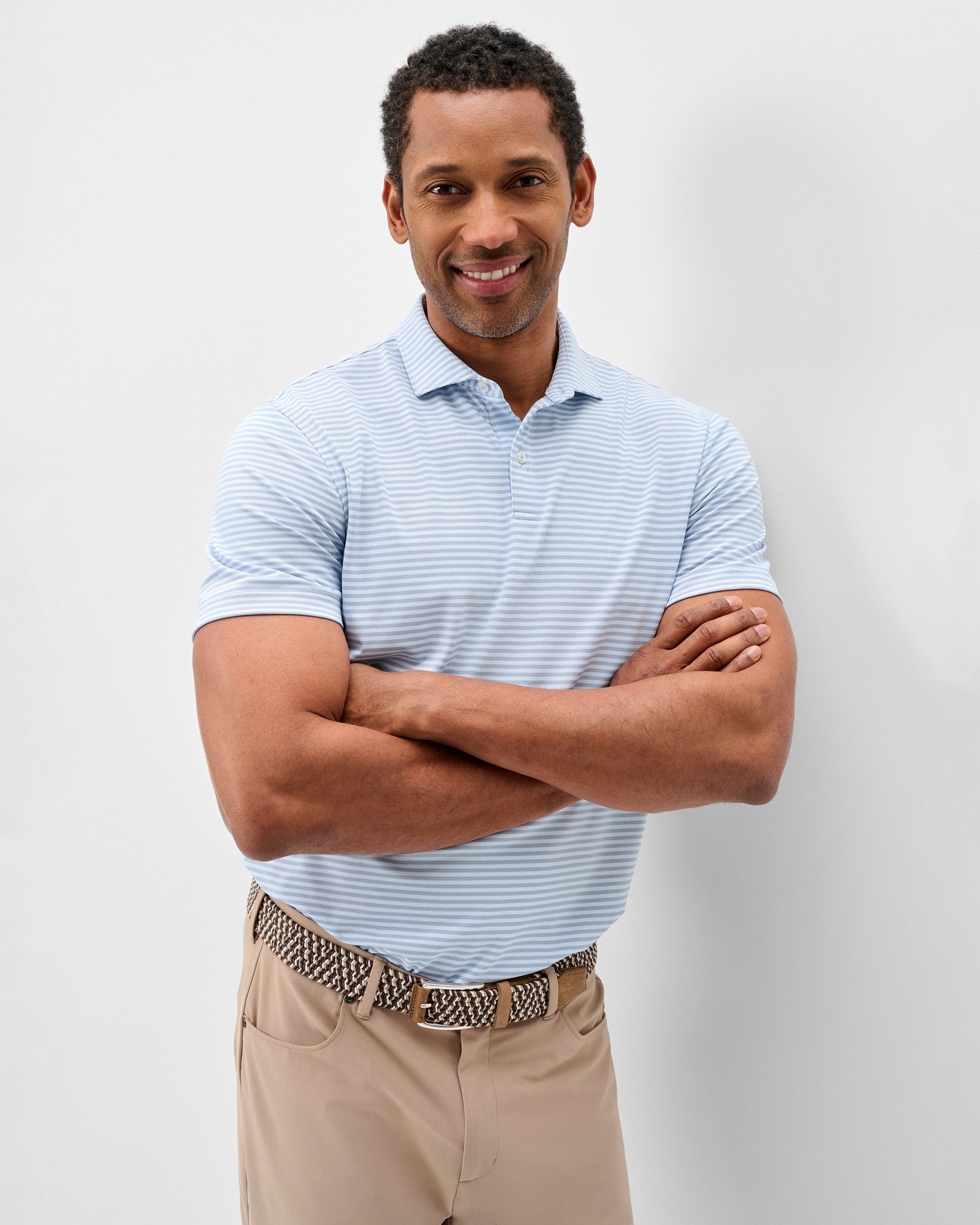 Johnnie-O Performance Mesh Polo - Cruz Stripe