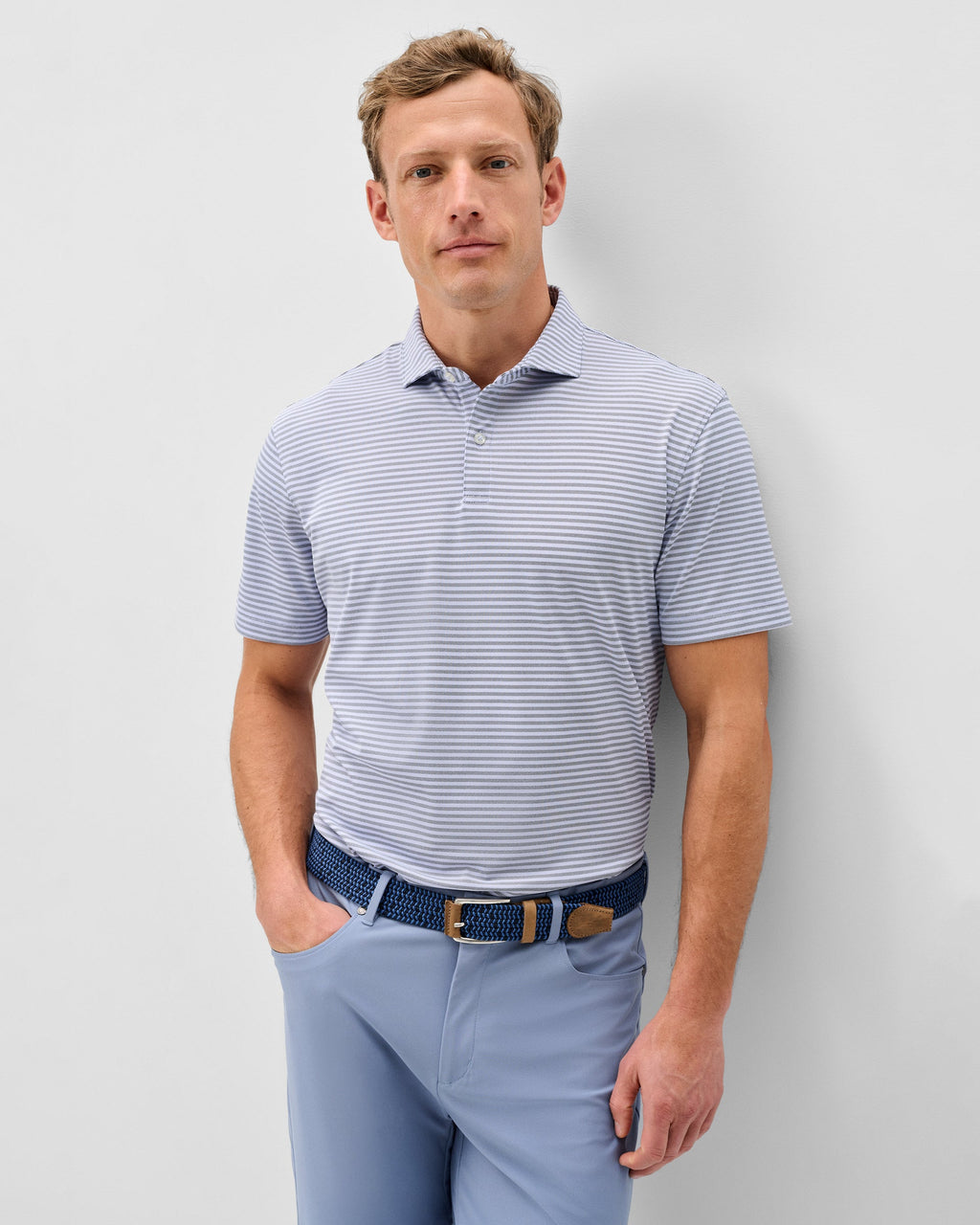Johnnie-O Performance Mesh Polo - Cruz Stripe