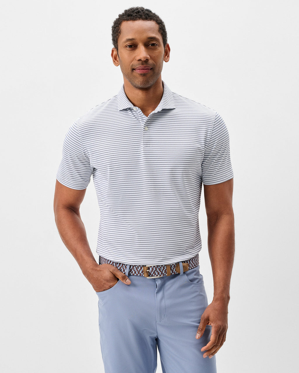 Johnnie-O Performance Mesh Polo - Cruz Stripe