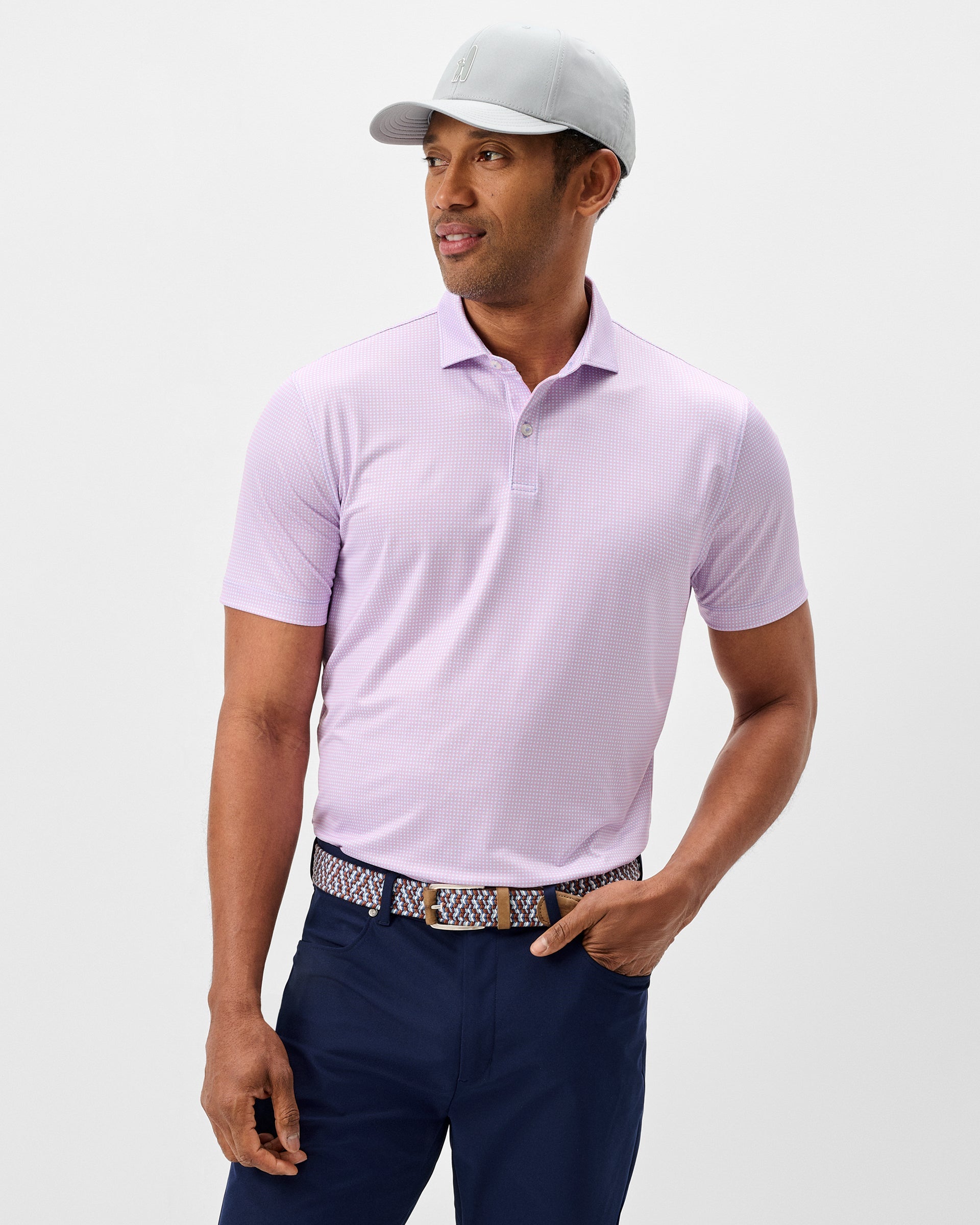 Johnnie-O Performance Jersey Polo - Dot Neat