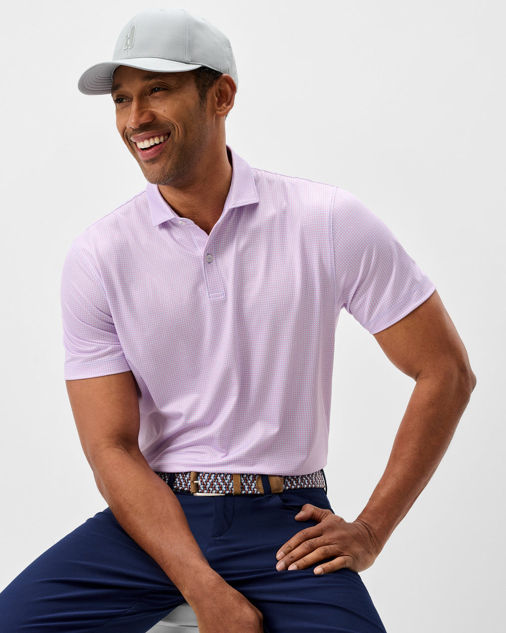 Johnnie-O Performance Jersey Polo - Dot Neat