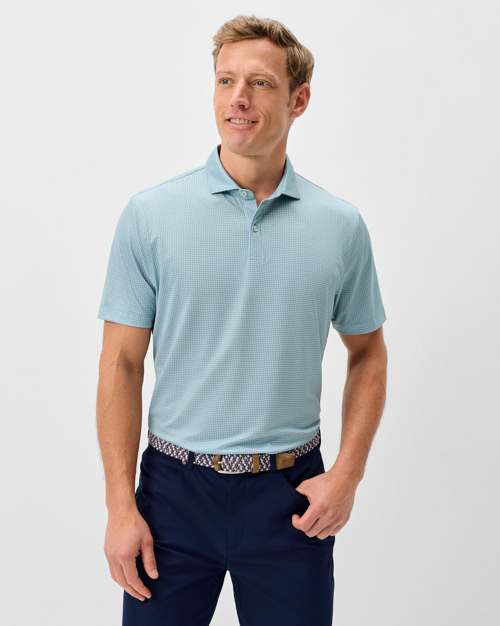 Johnnie-O Performance Jersey Polo - Dot Neat