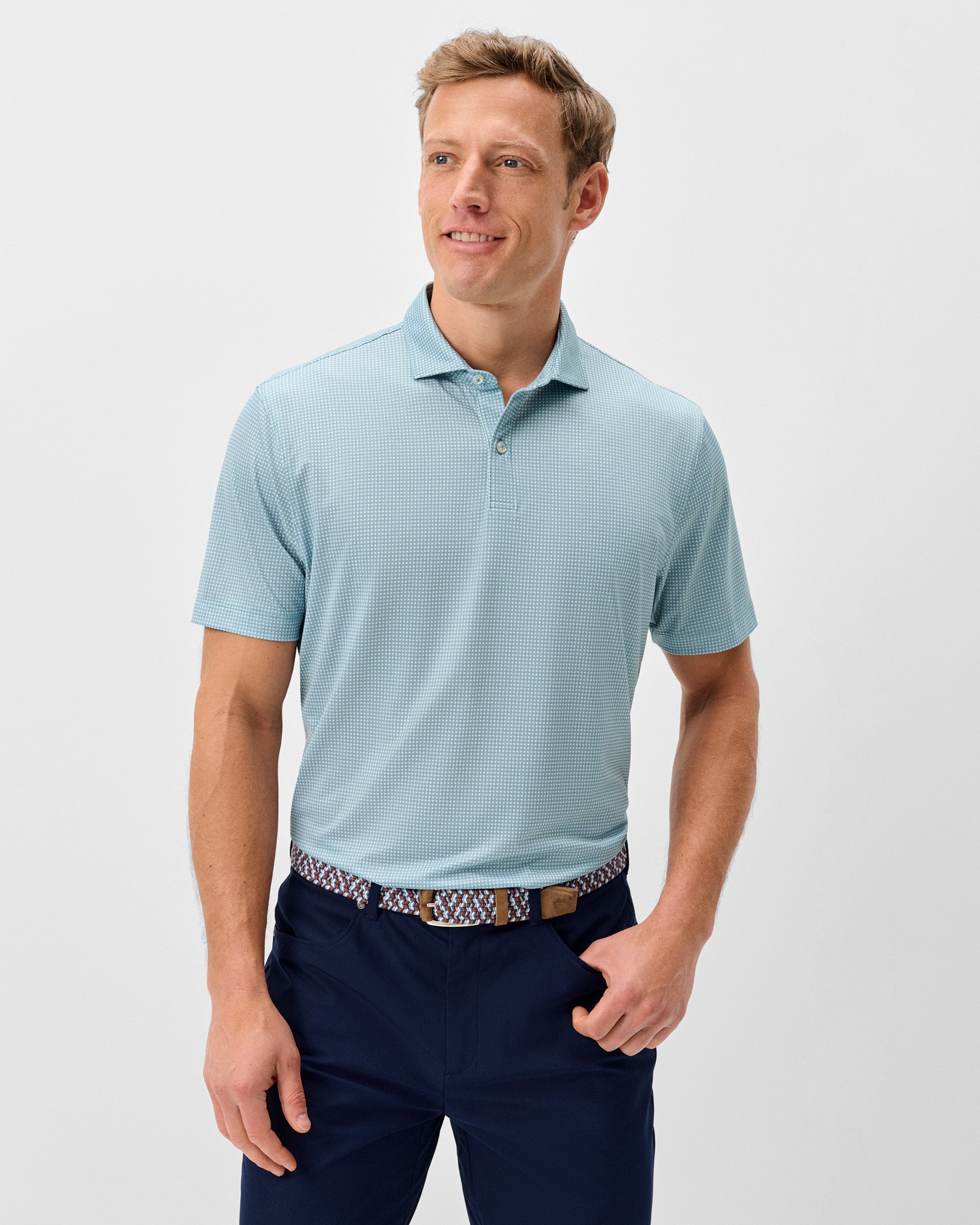 Johnnie-O Performance Jersey Polo - Dot Neat