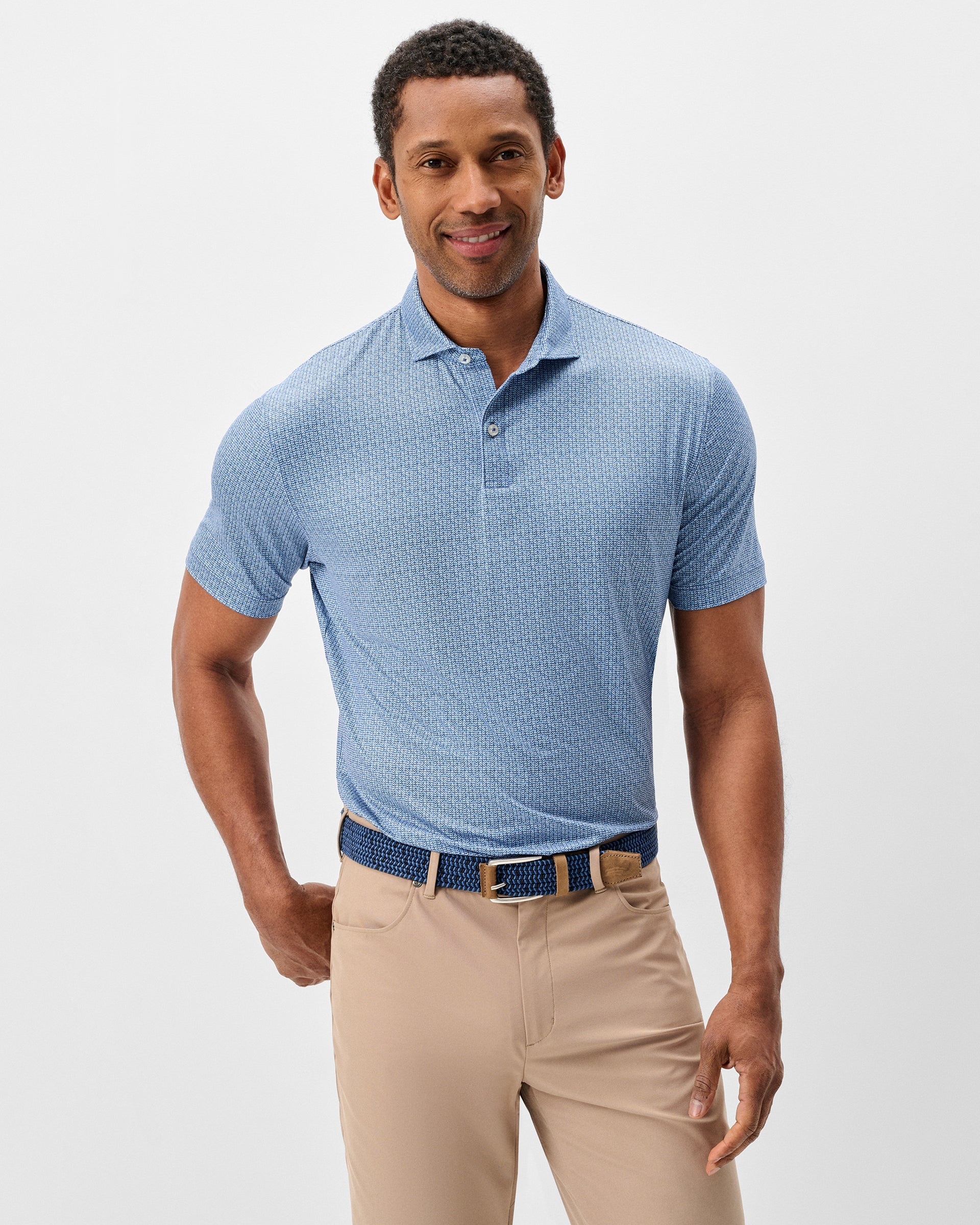 Johnnie-O Performance Featherweight Polo - Fall Flower