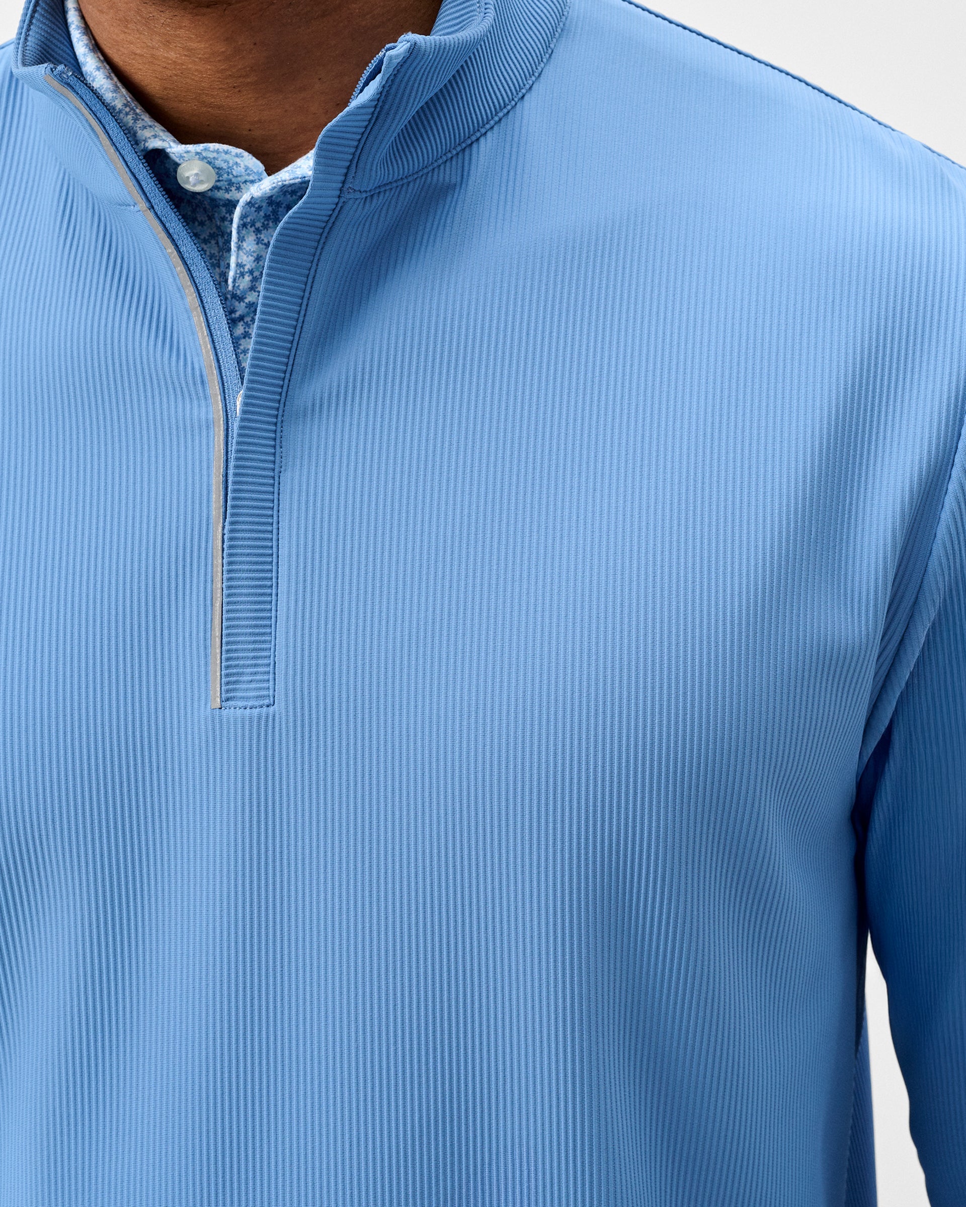 Johnnie-O Hoppin Ribbed Knit Performance 1/4 Zip Pullover
