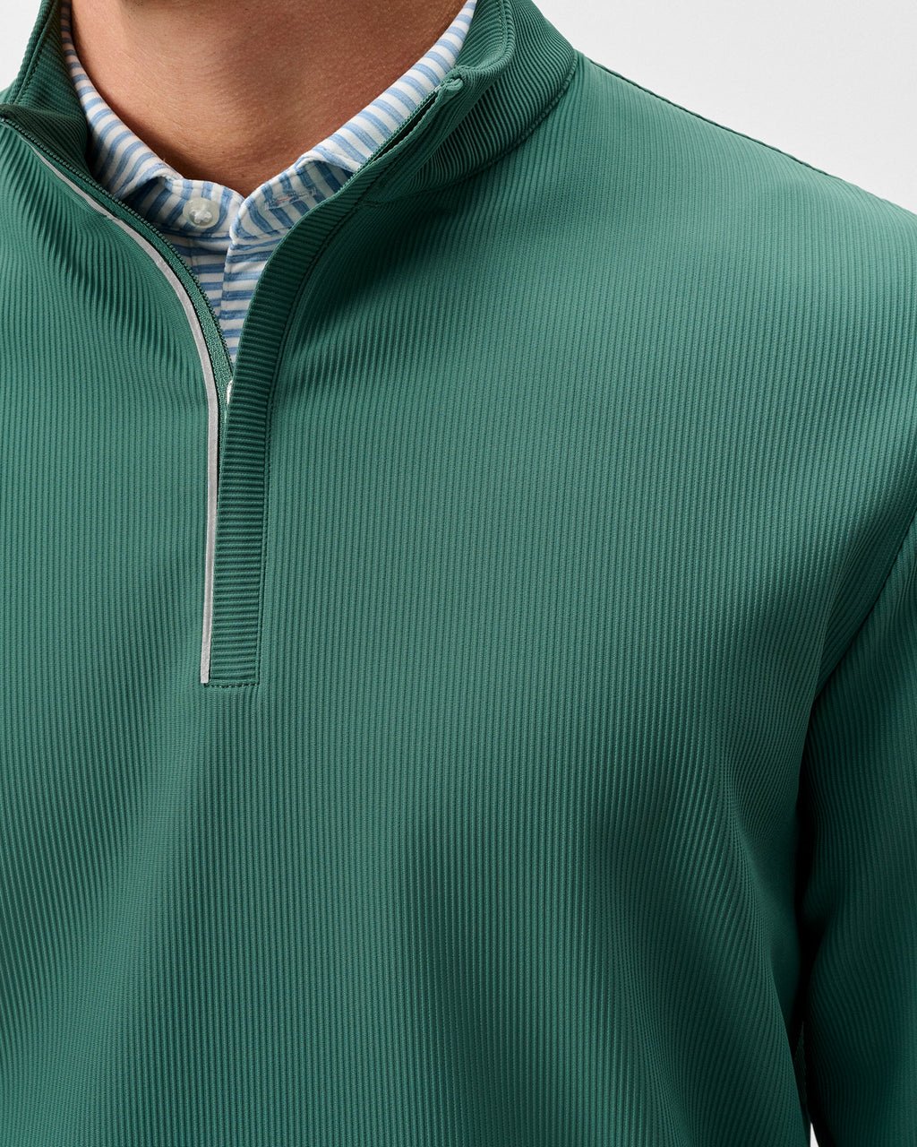 Johnnie-O Hoppin Ribbed Knit Performance 1/4 Zip Pullover