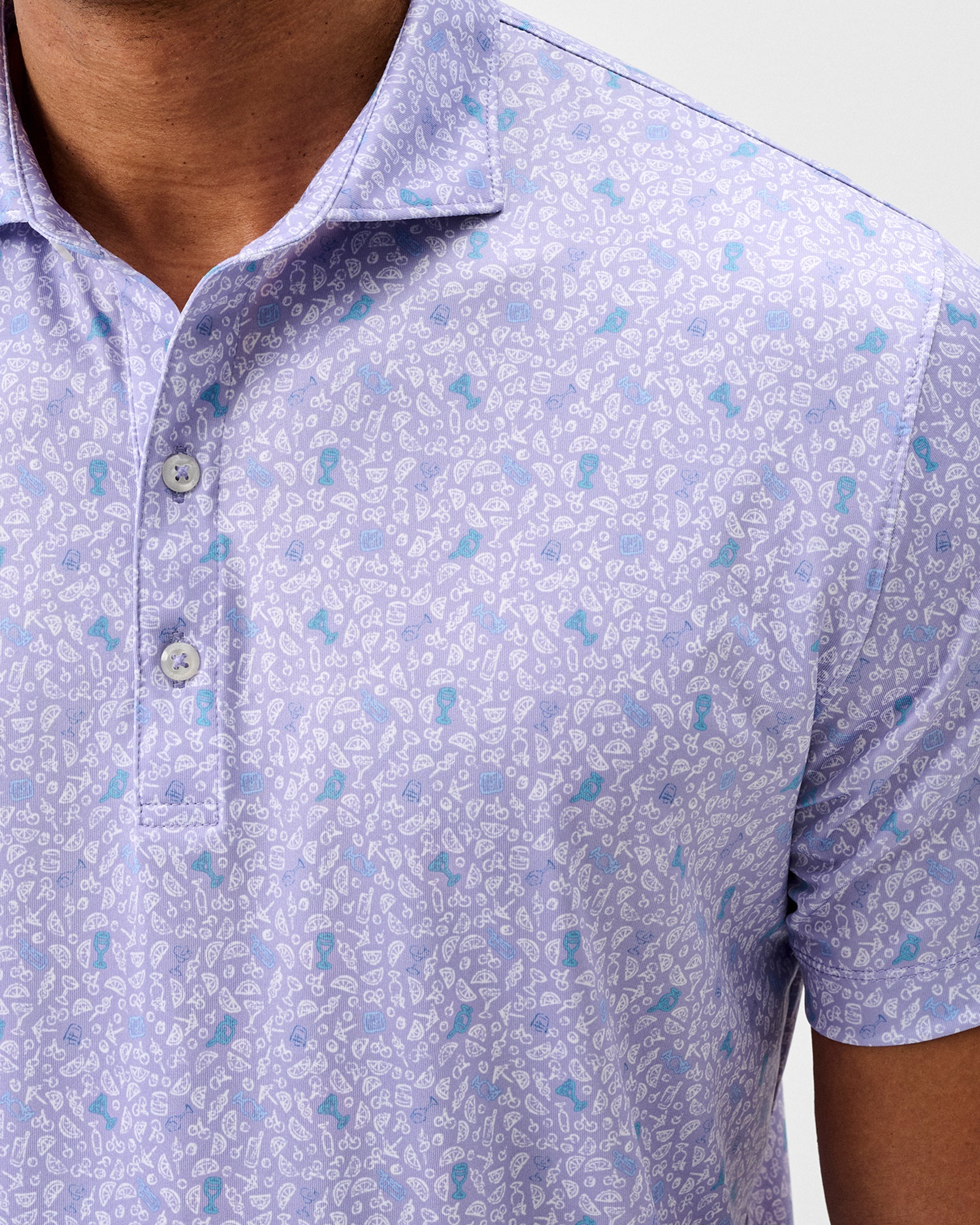 Johnnie-O Performance Jersey Polo - Island Cocktail
