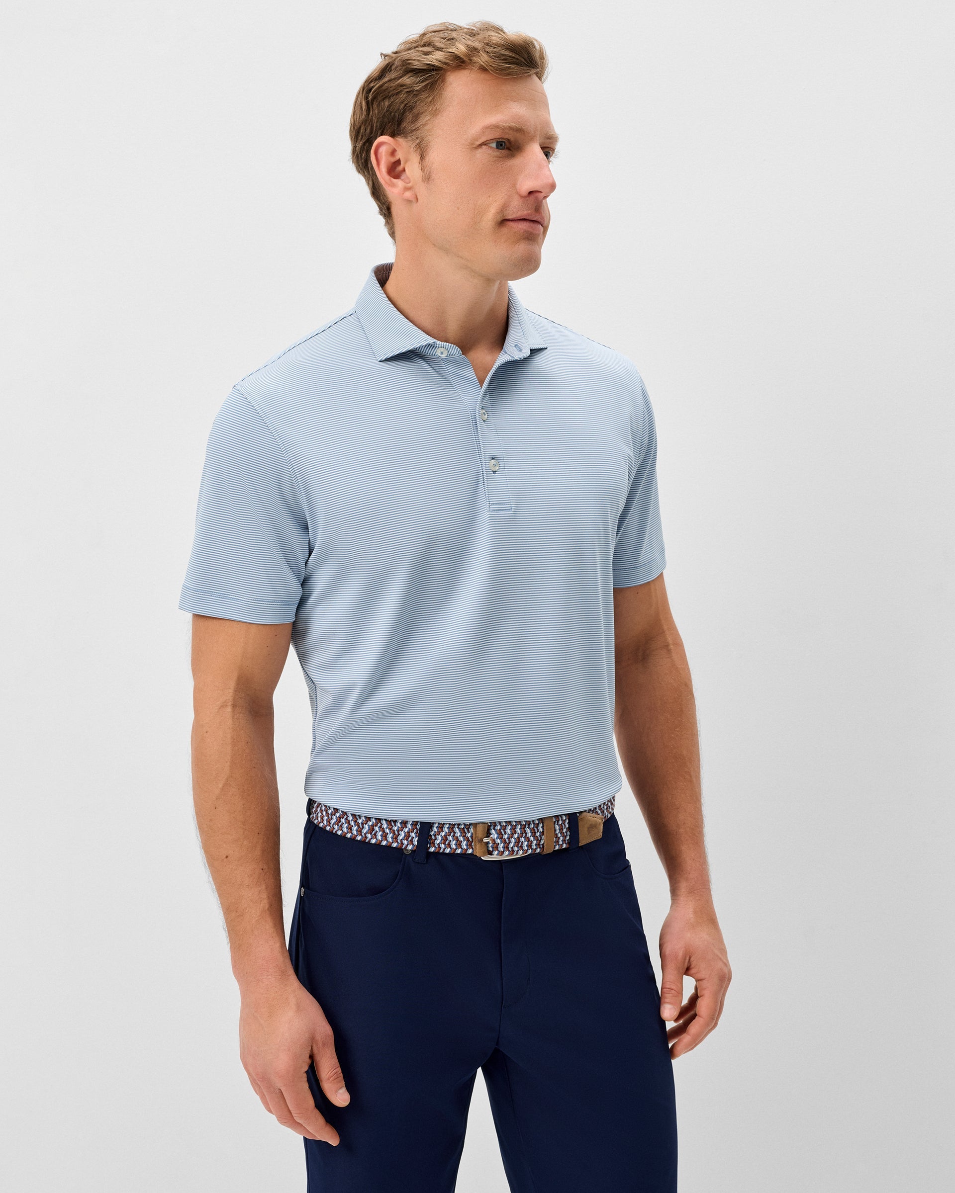 Johnnie-O Performance Jersey Polo - Lyndonn Stripe