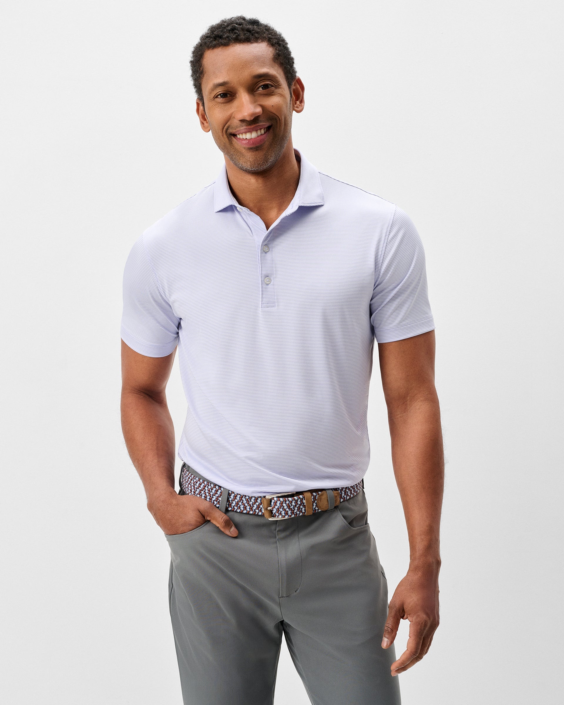 Johnnie-O Performance Jersey Polo - Lyndonn Stripe