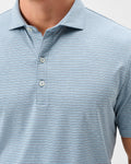 Johnnie-O Performance Jersey Polo - Michael Stripe, Carbon Navy