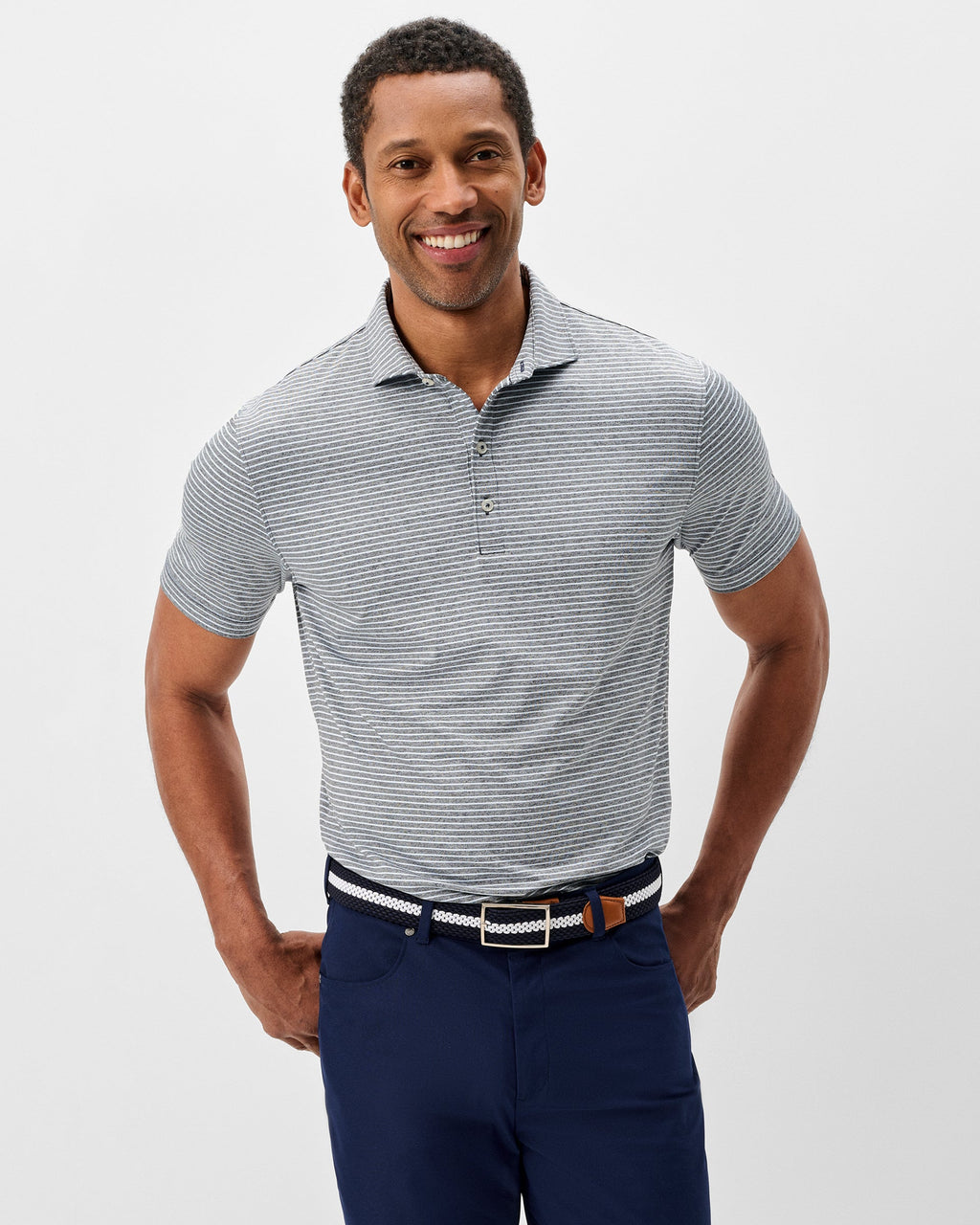 Johnnie-O Performance Jersey Polo - Michael Stripe