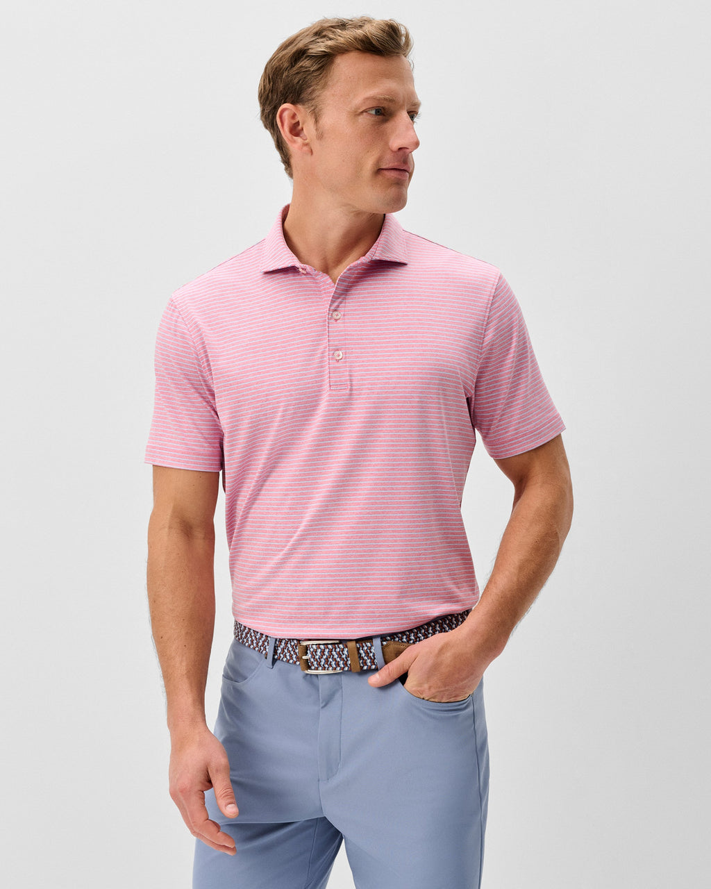 Johnnie-O Performance Jersey Polo - Michael Stripe